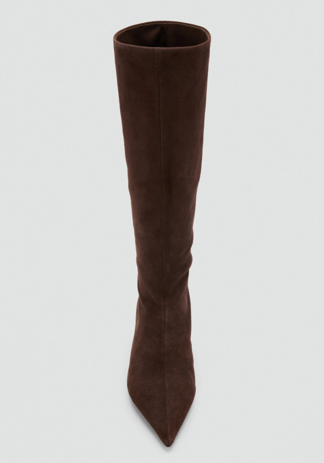 Suede Knee High Boots - Brown