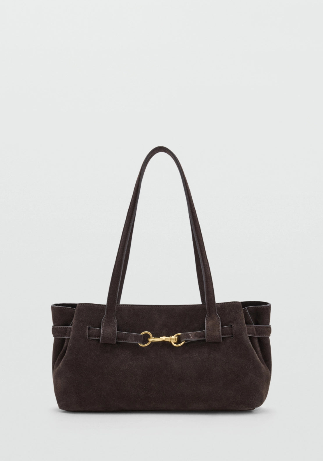 Equestrian Style Shoulder Bag - Brown
