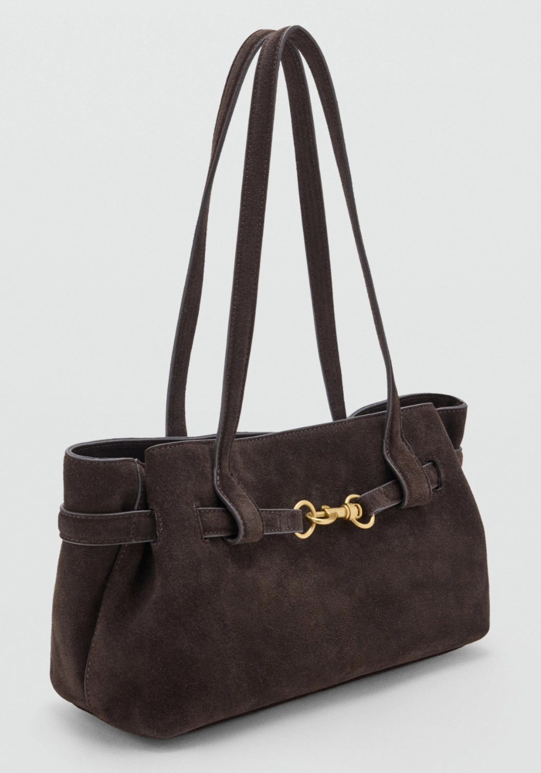 Equestrian Style Shoulder Bag - Brown