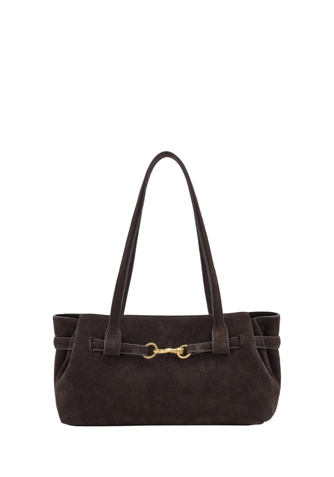 Equestrian Style Shoulder Bag - Brown