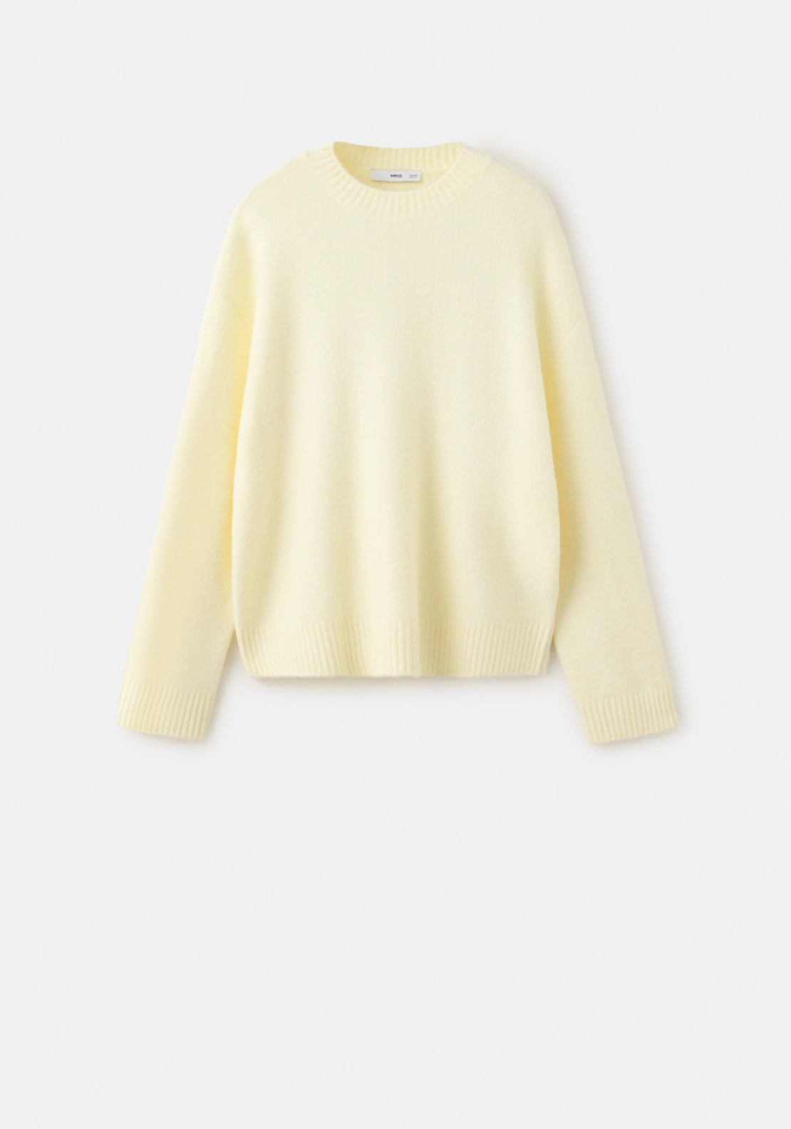 Knitted Sweater Crew Neck - Yellow