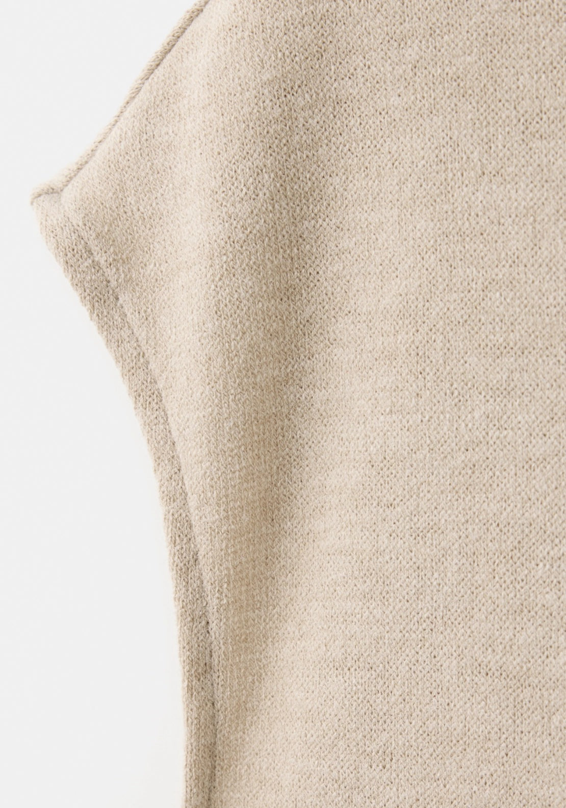 Knitted Top With Brooch Detail - Beige