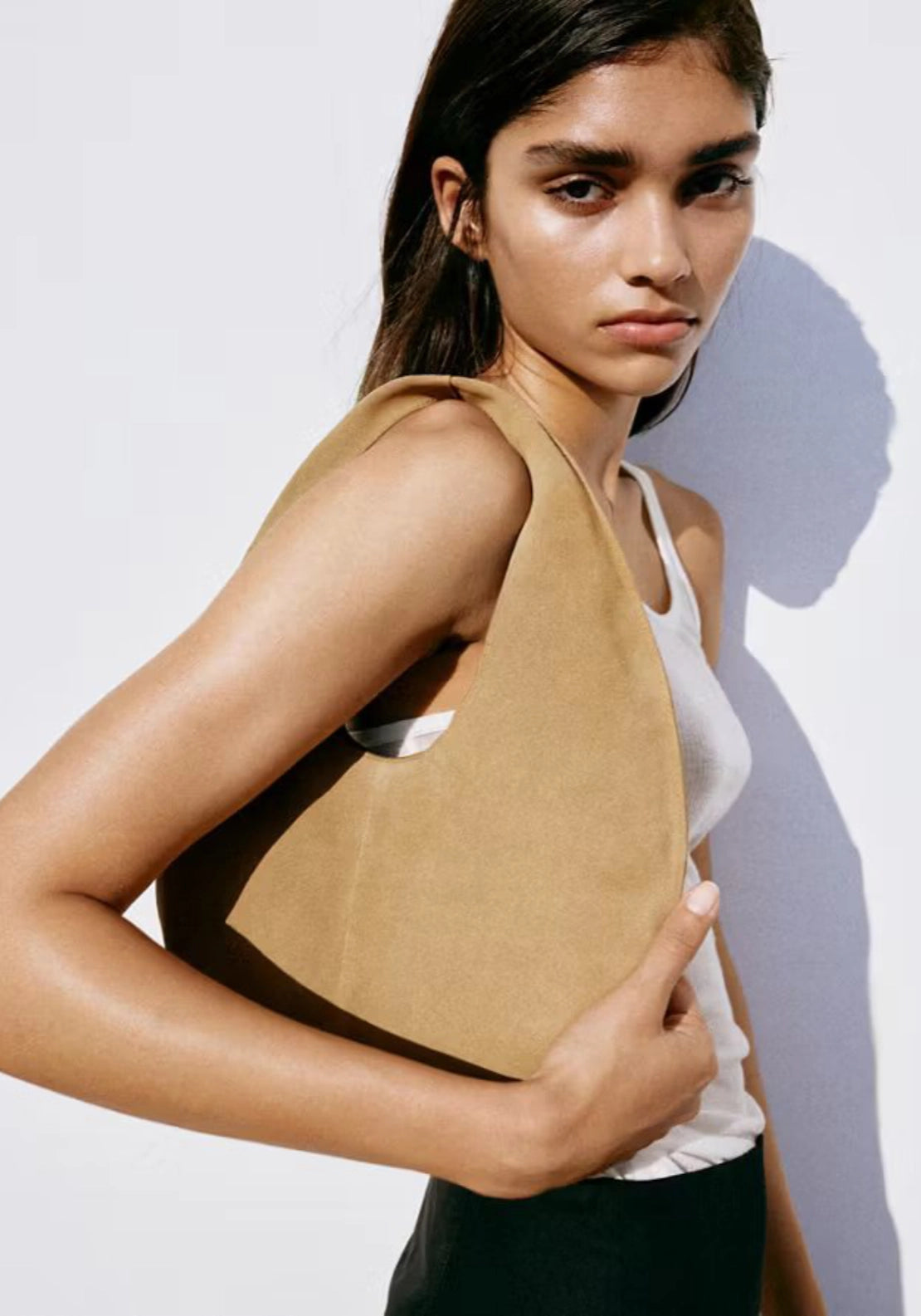 Small Suede Bag - Brown