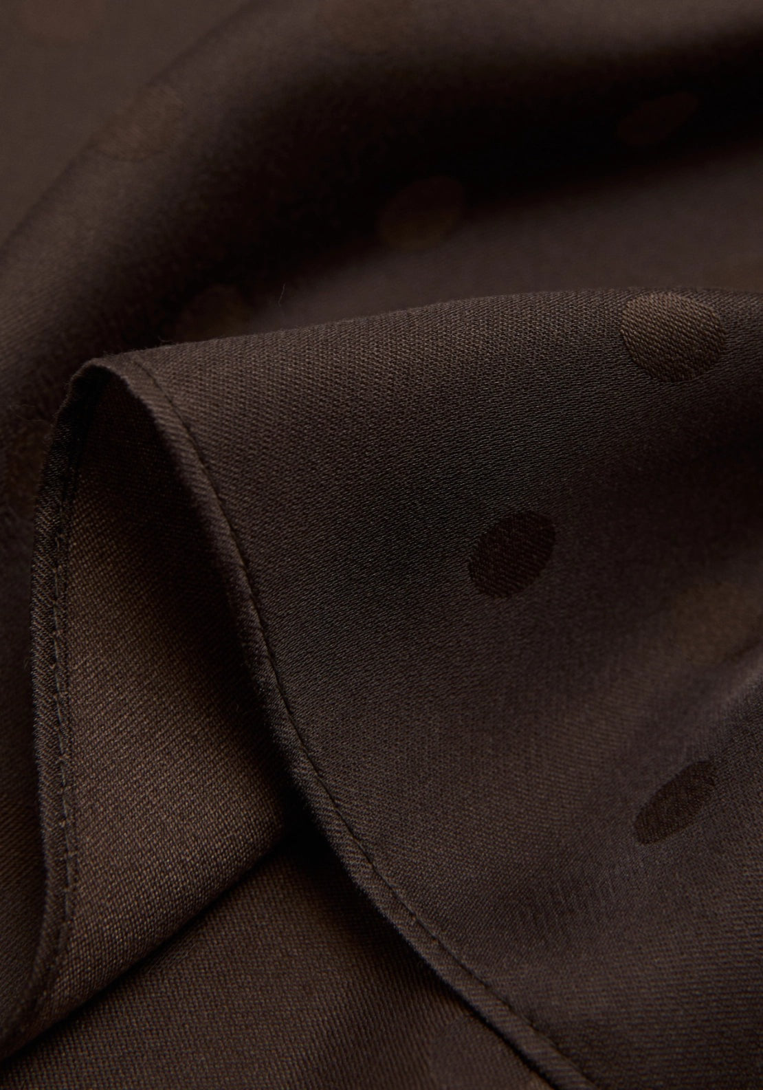Polka Dot Jacquard Scarf - Brown