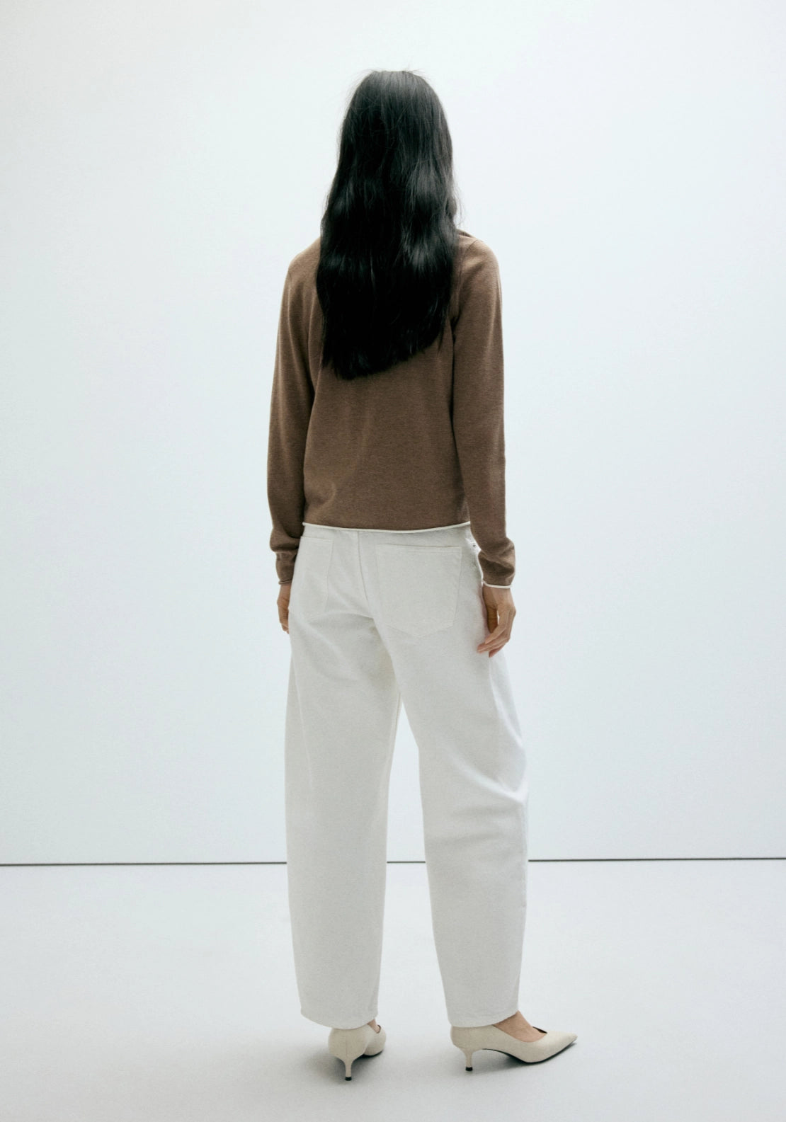Knit Cardigan With Contrasting Trims - Brown
