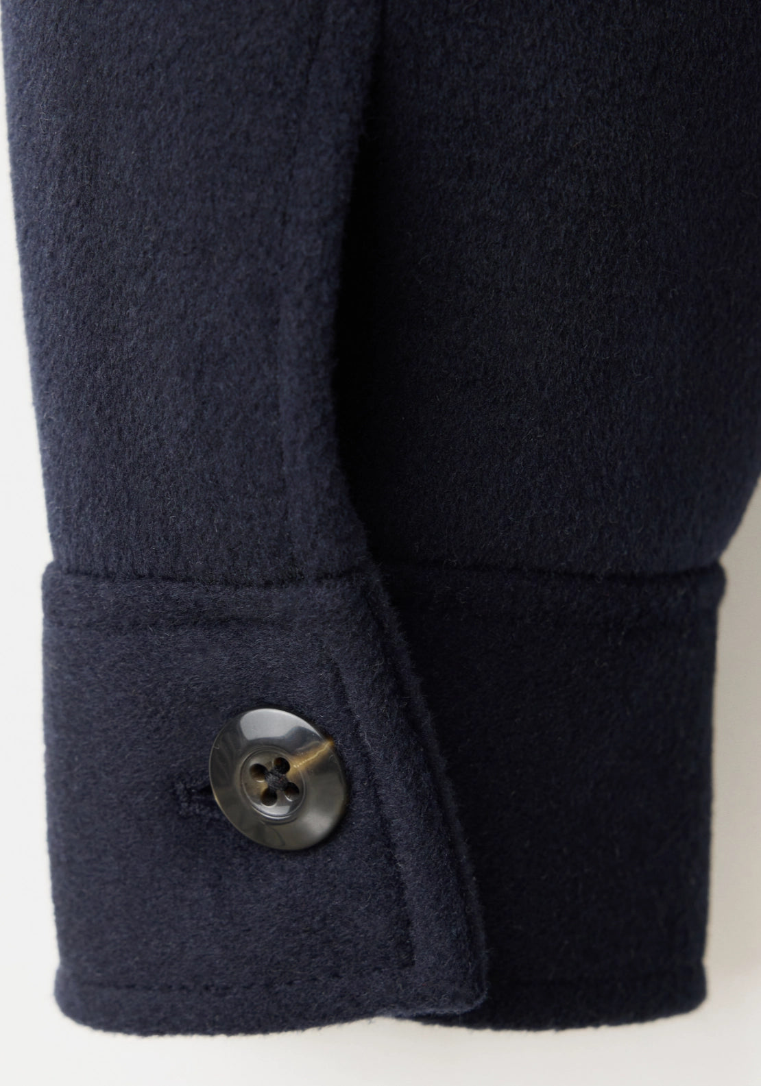 Wool Jacket With Shirt Collar - Blue