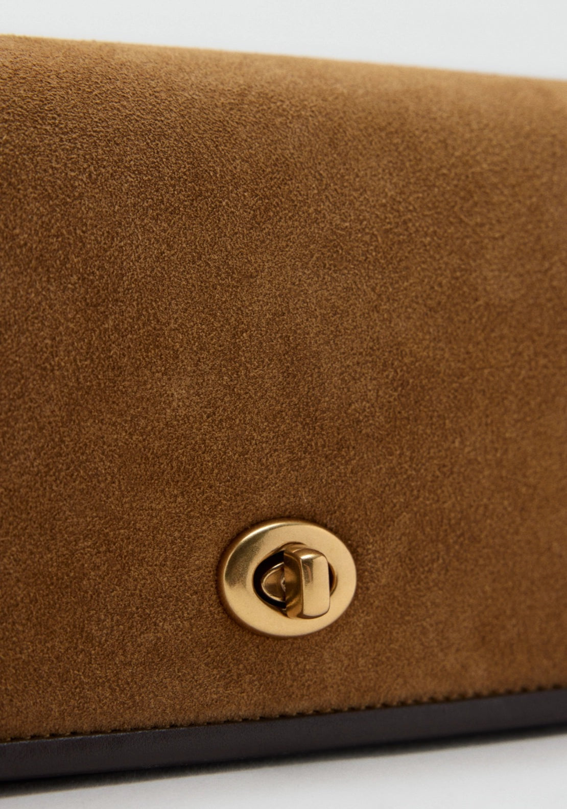Leather &amp; Cotton Crossbody Bag - Brown