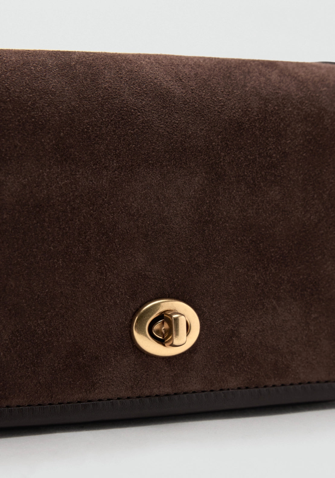 Leather &amp; Cotton Crossbody Bag - Brown