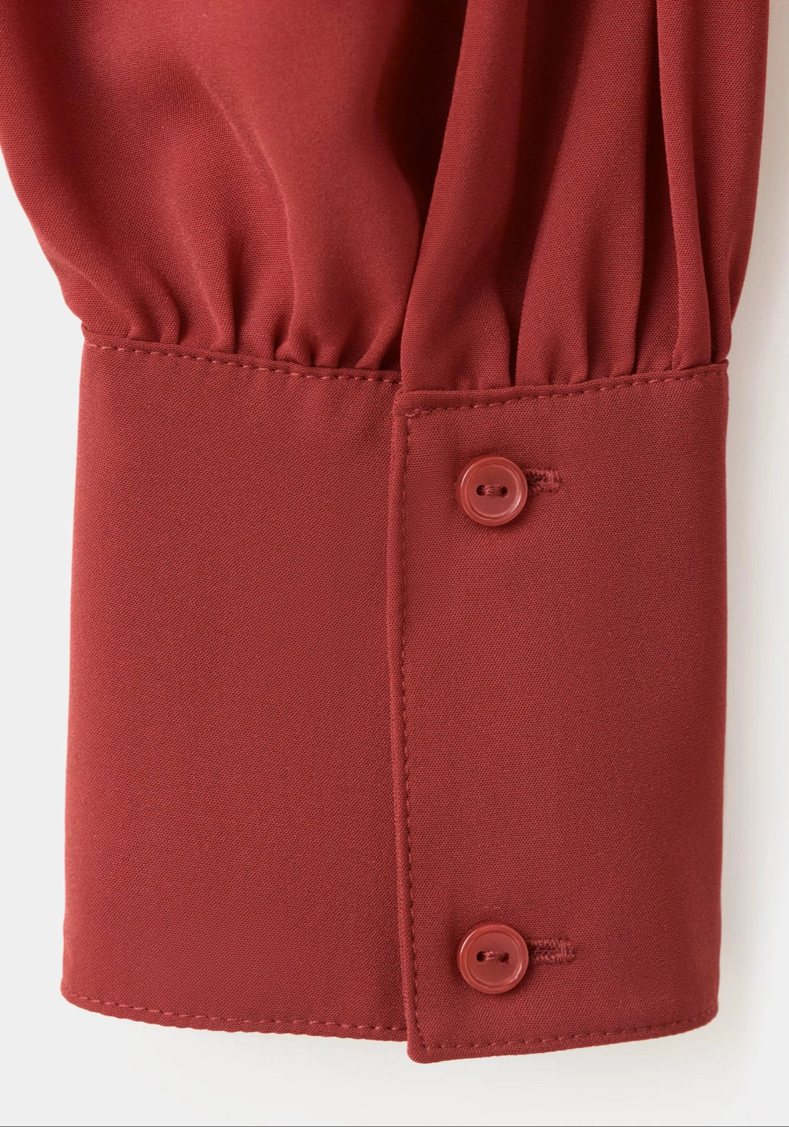 Mango Ruched High Neck Blouse - Burgundy 6 Shaws Department Stores