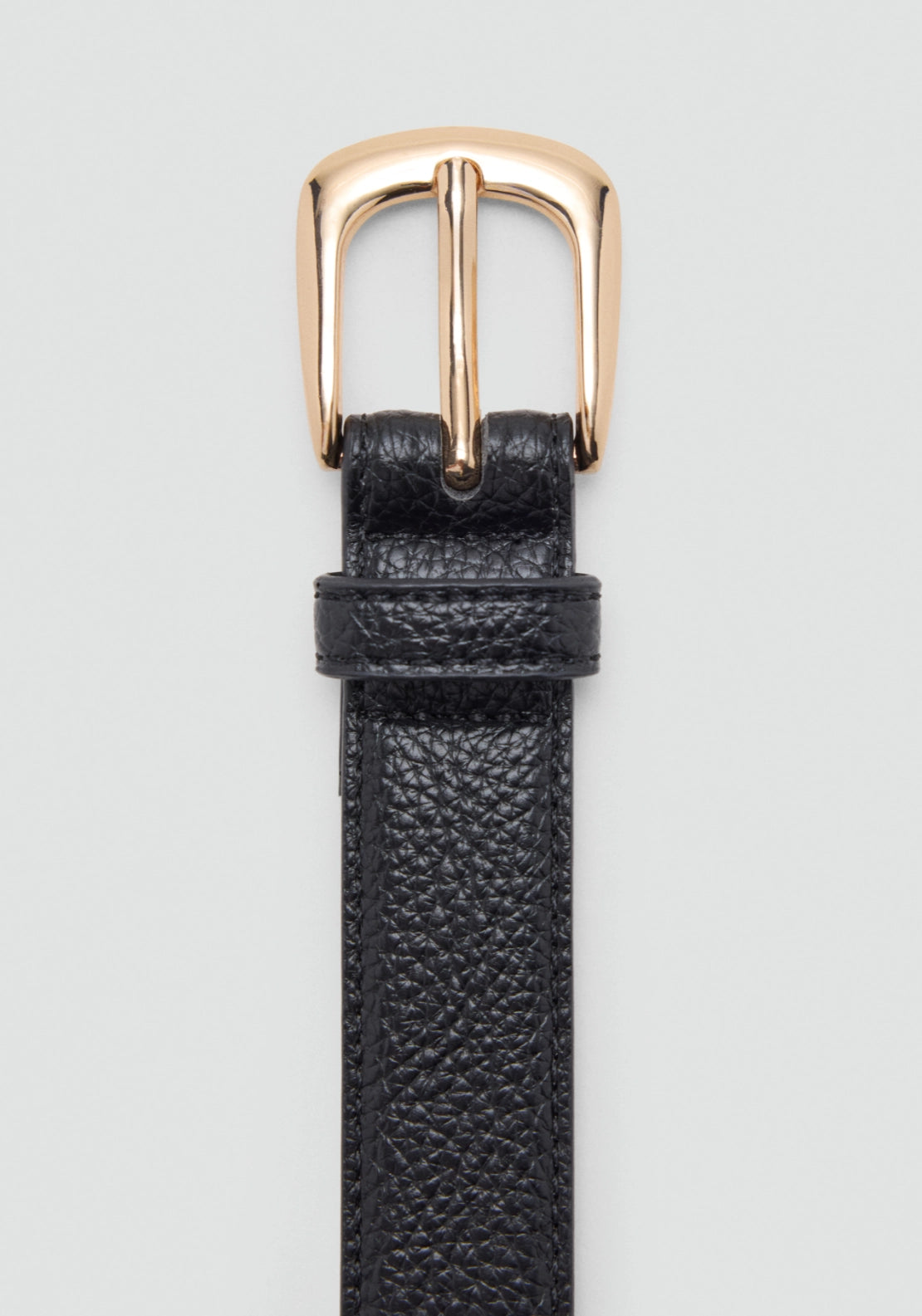 Narrow Belt With Embossed Effect - Brown