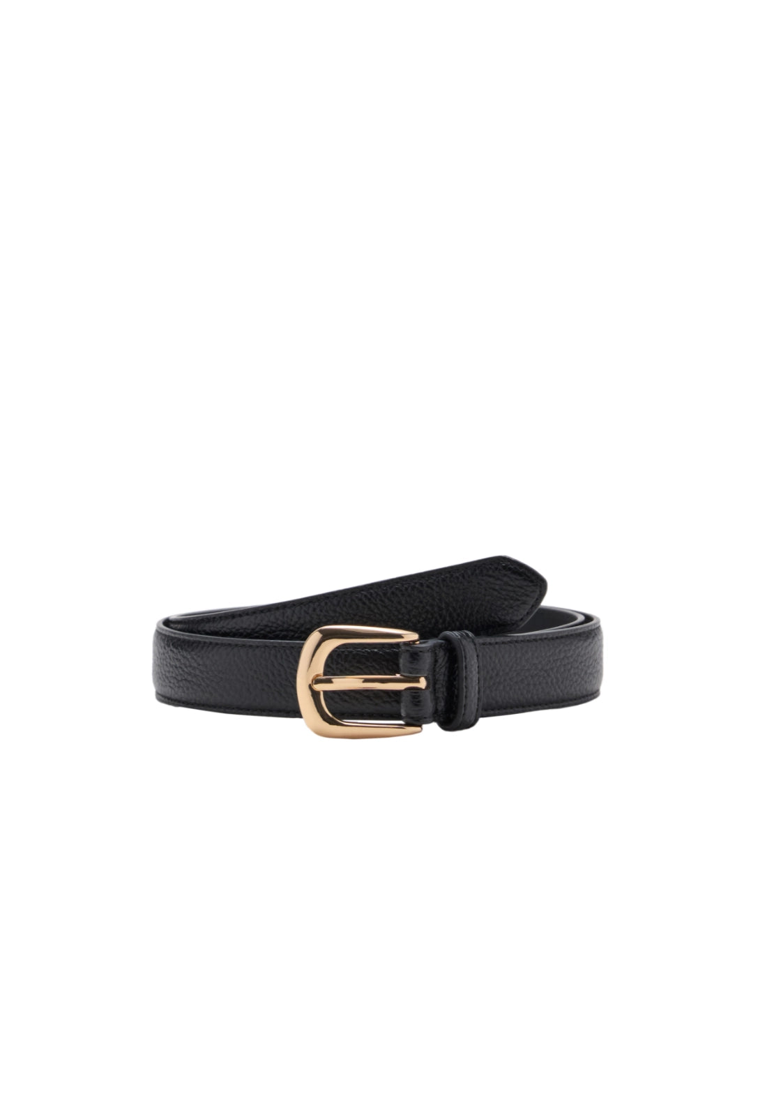 Narrow Belt With Embossed Effect - Brown