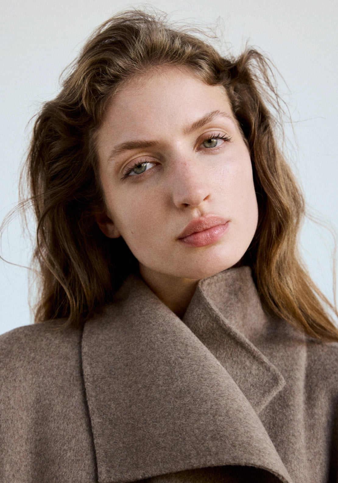 Handmade Wool Coat With Belt - Brown