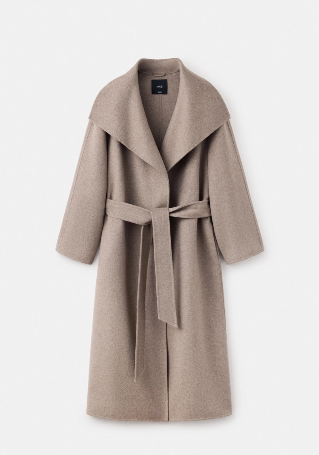 Handmade Wool Coat With Belt - Brown