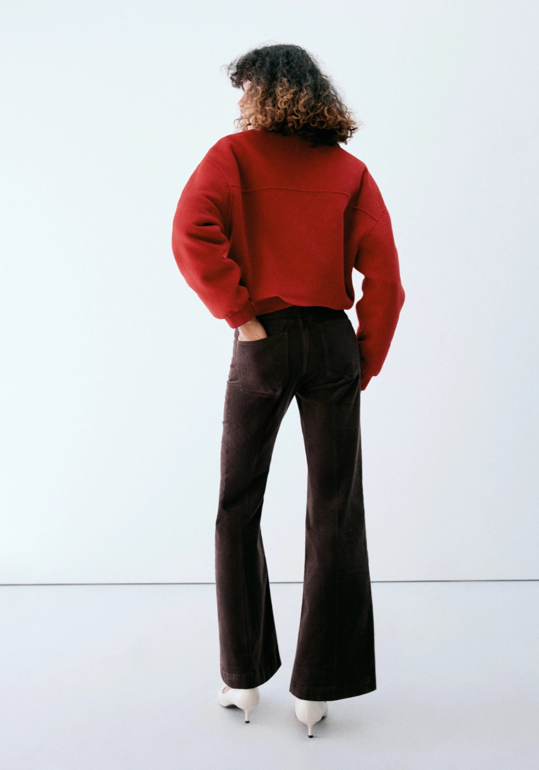 Flare Corduroy Jeans - Brown