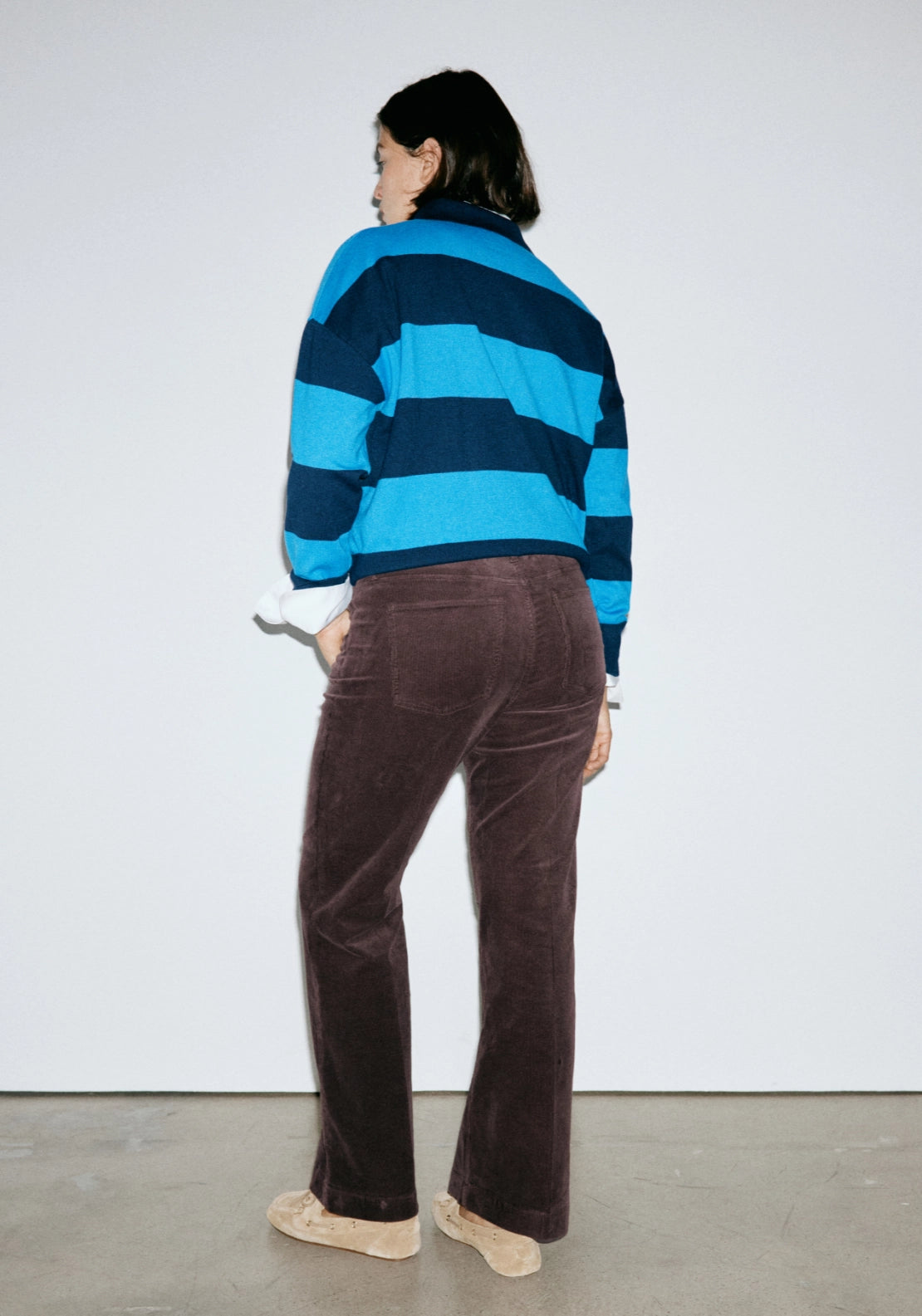 Flare Corduroy Jeans - Brown