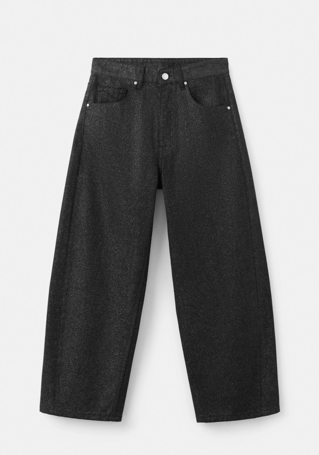 Straight Shiny Jeans - Denim Grey