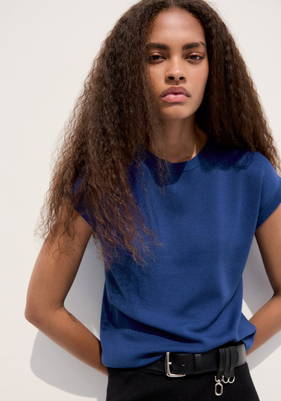 Cotton Short Sleeve T-Shirt - Blue