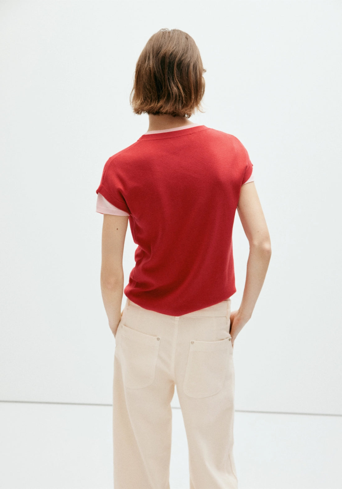 Cotton Short Sleeve T-Shirt - Red