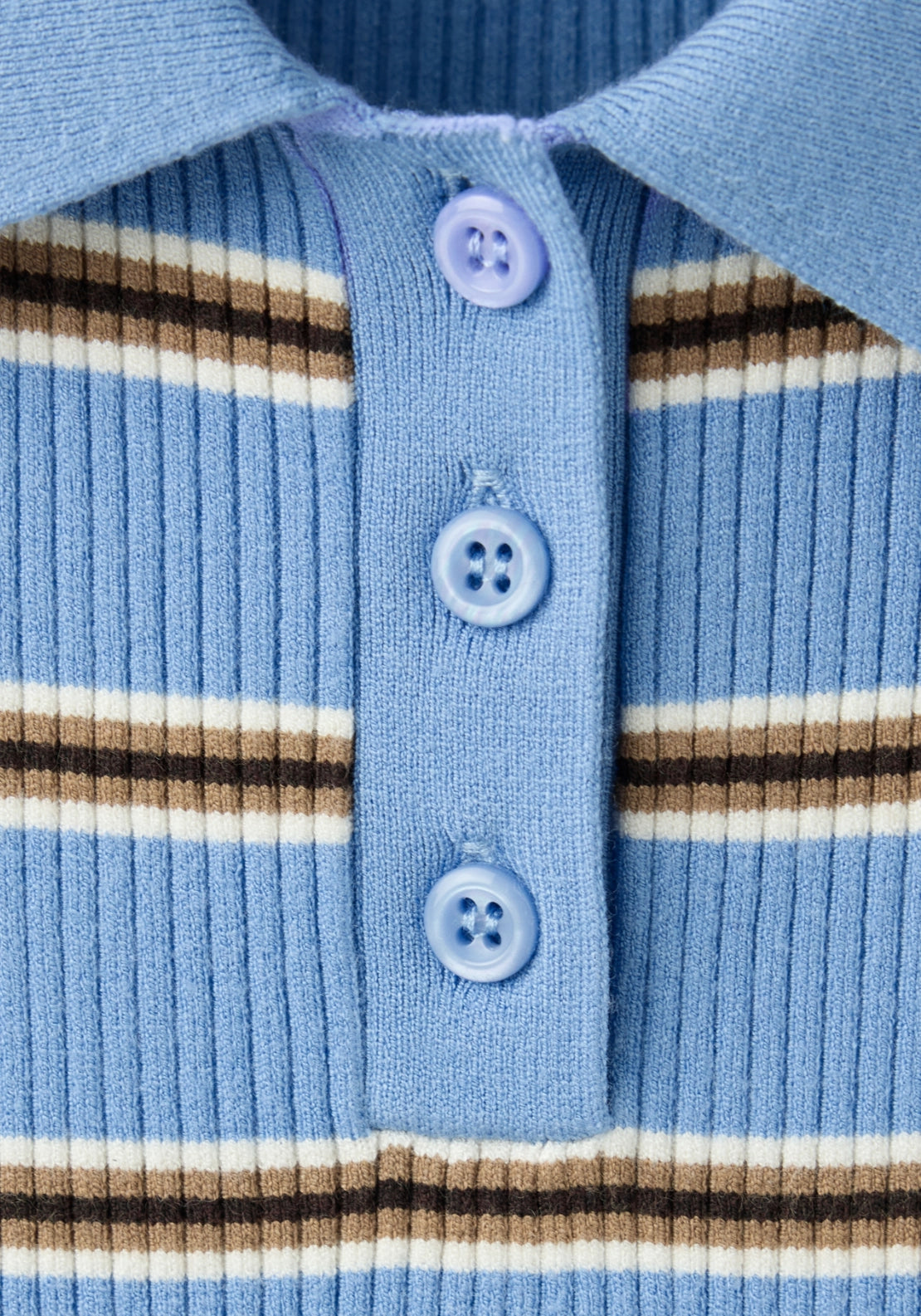 Striped Ribbed Vest - Blue
