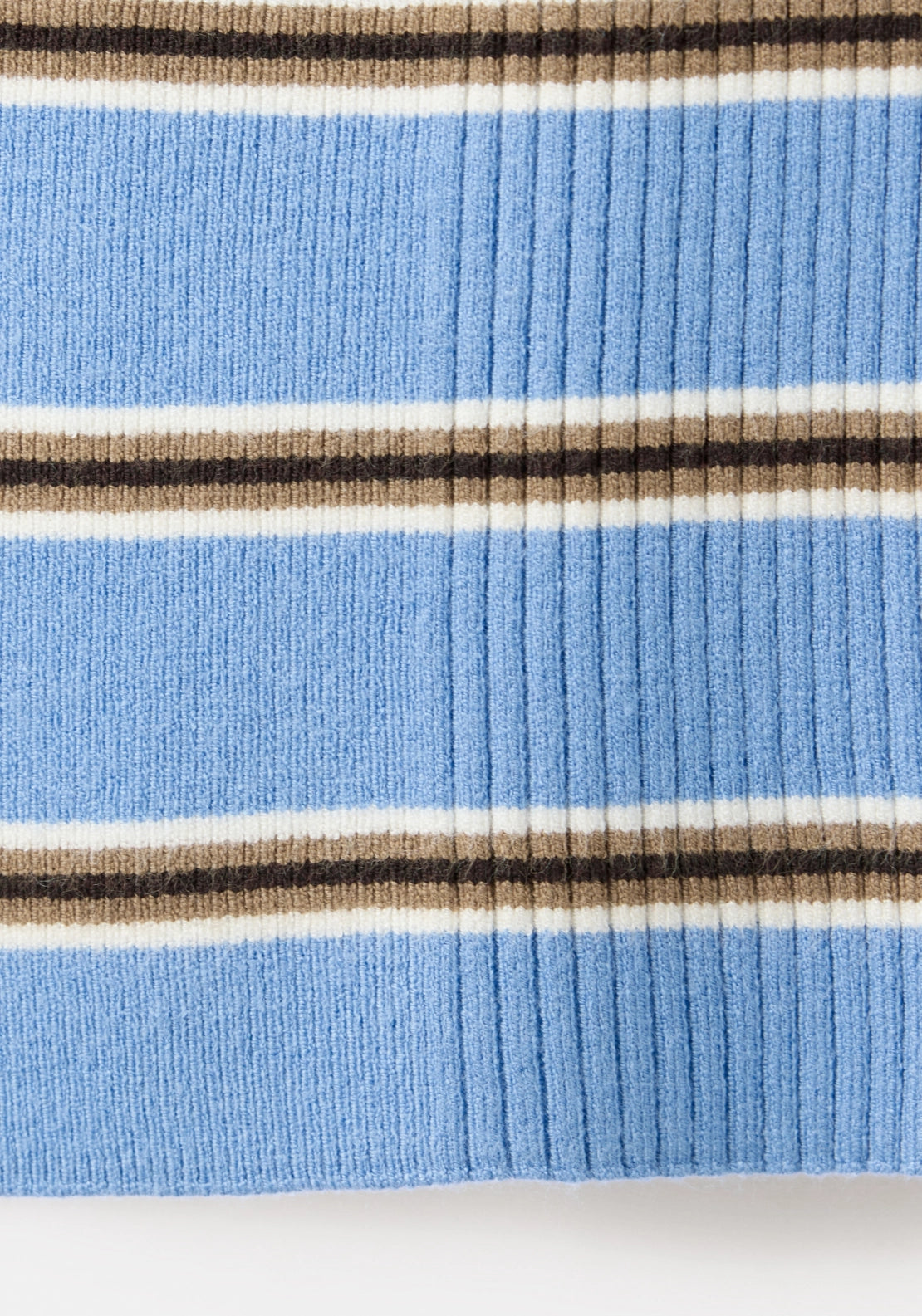 Striped Ribbed Vest - Blue