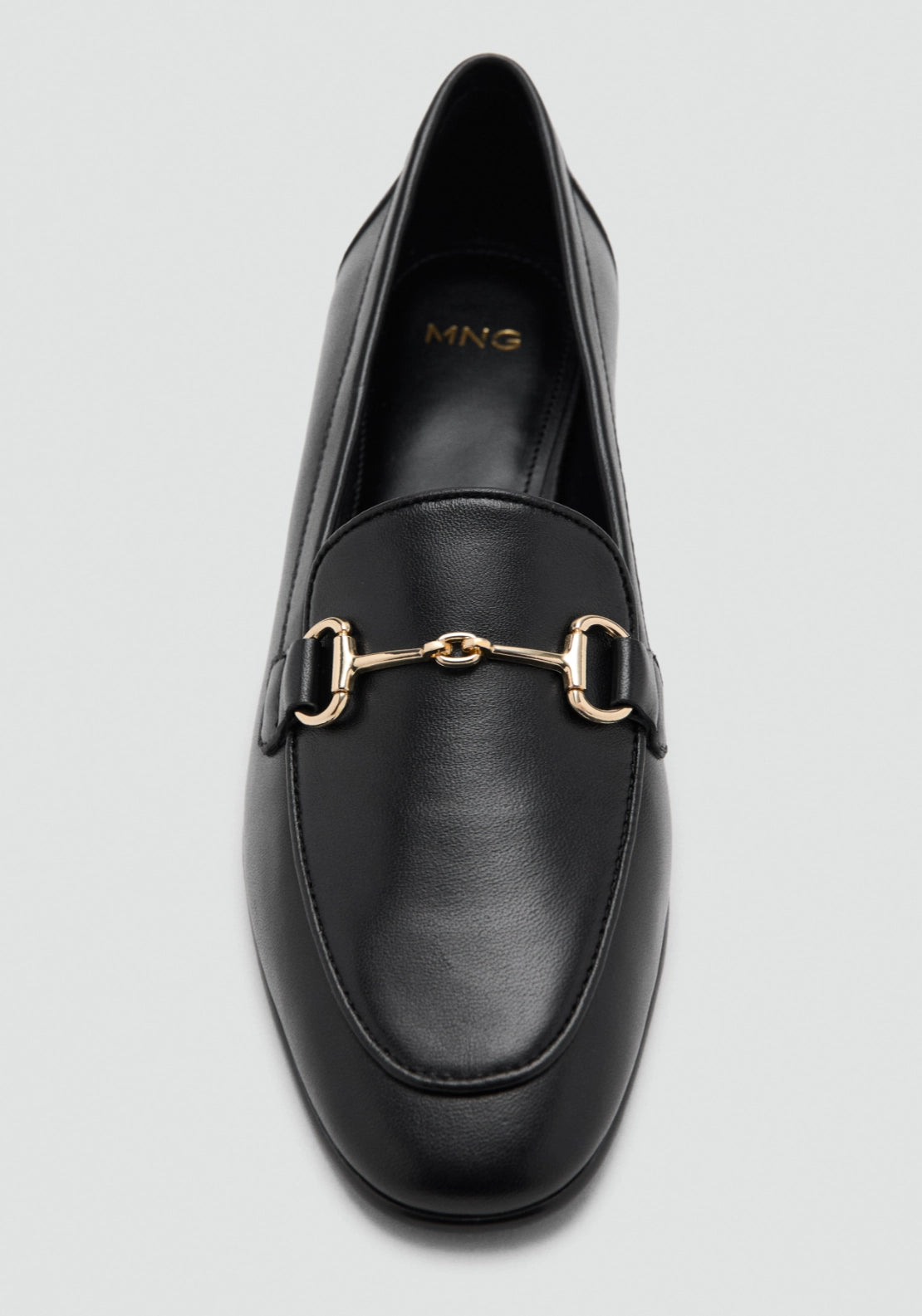 Leather Buckled Loafers - Black
