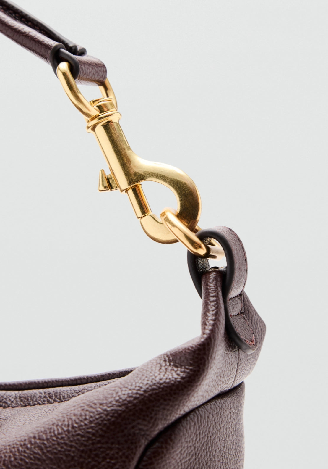 Shoulder Bag With Pocket - Burgundy