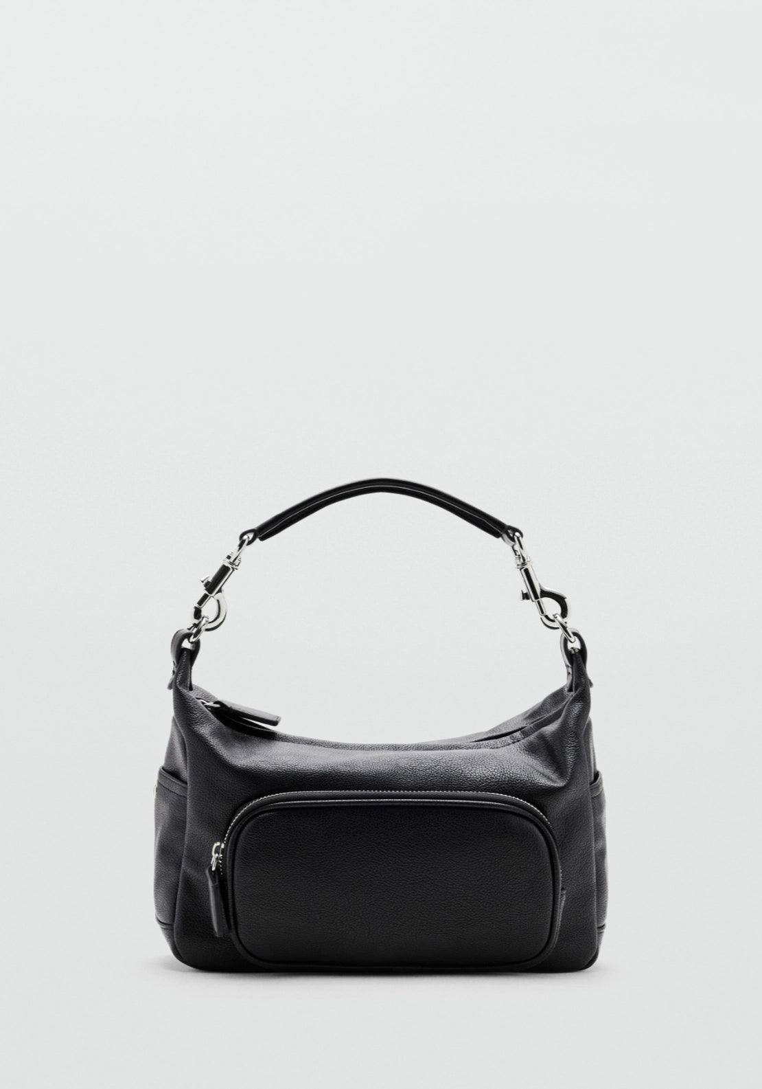 Shoulder Bag With Pocket - Black