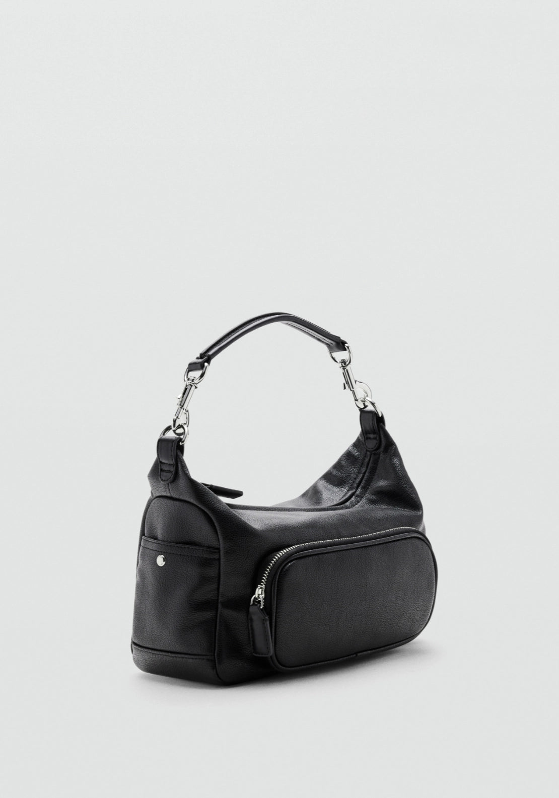 Shoulder Bag With Pocket - Black