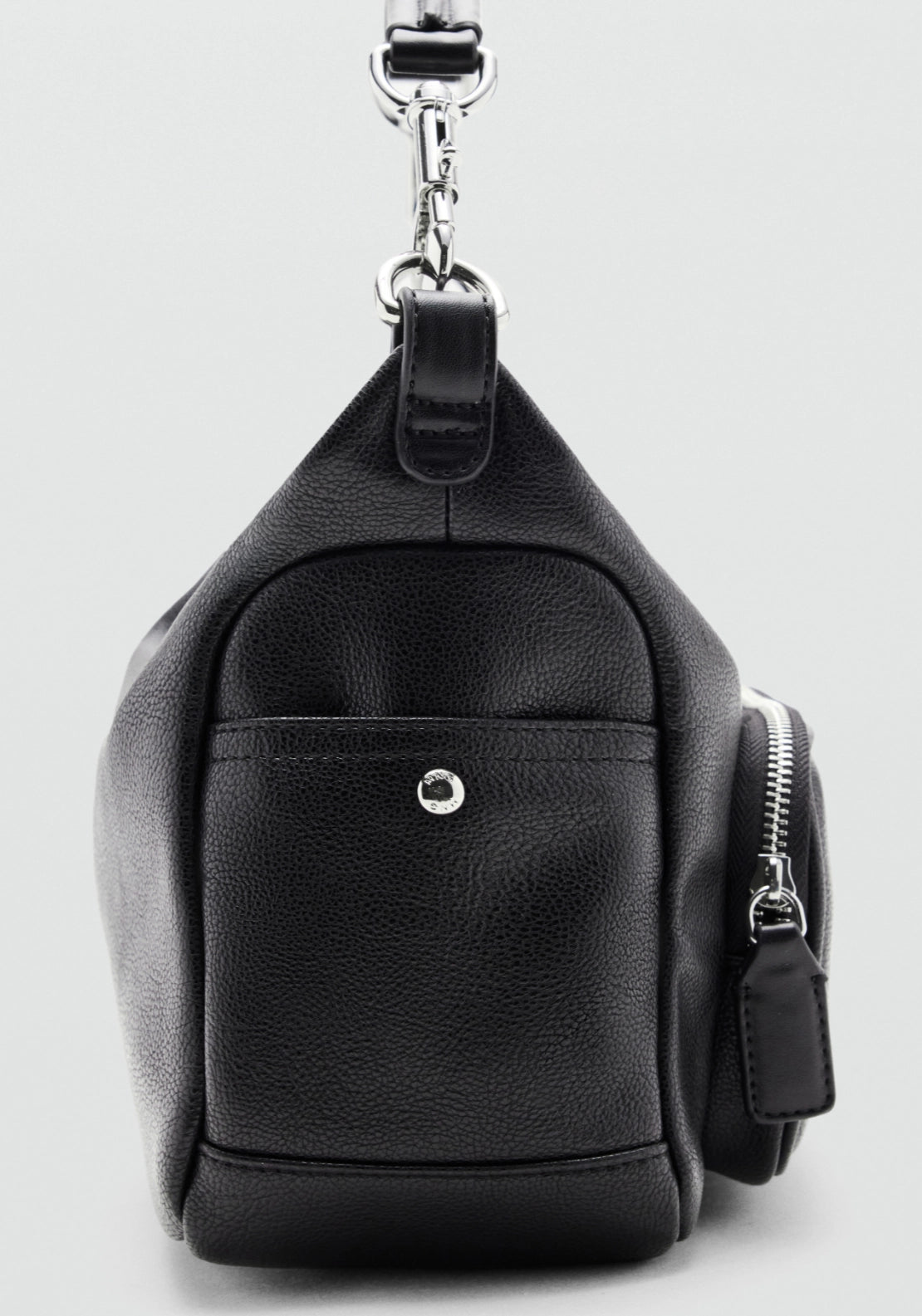 Shoulder Bag With Pocket - Black