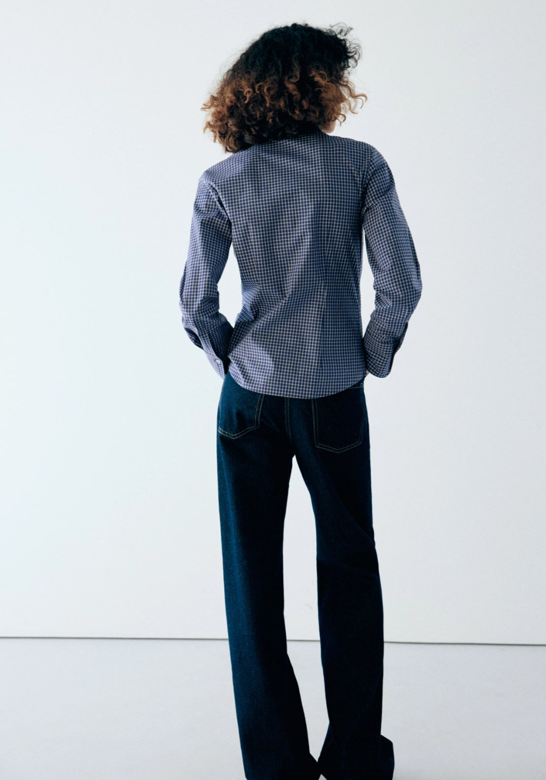 Fitted Cotton Shirt - Blue