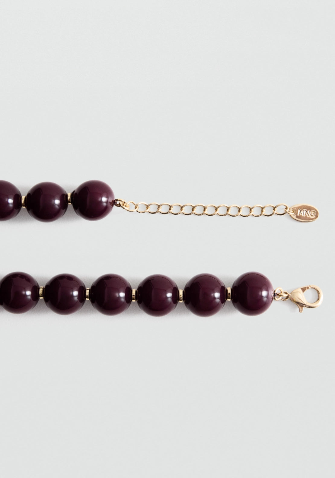 Necklace With Pearl Detail - Brown