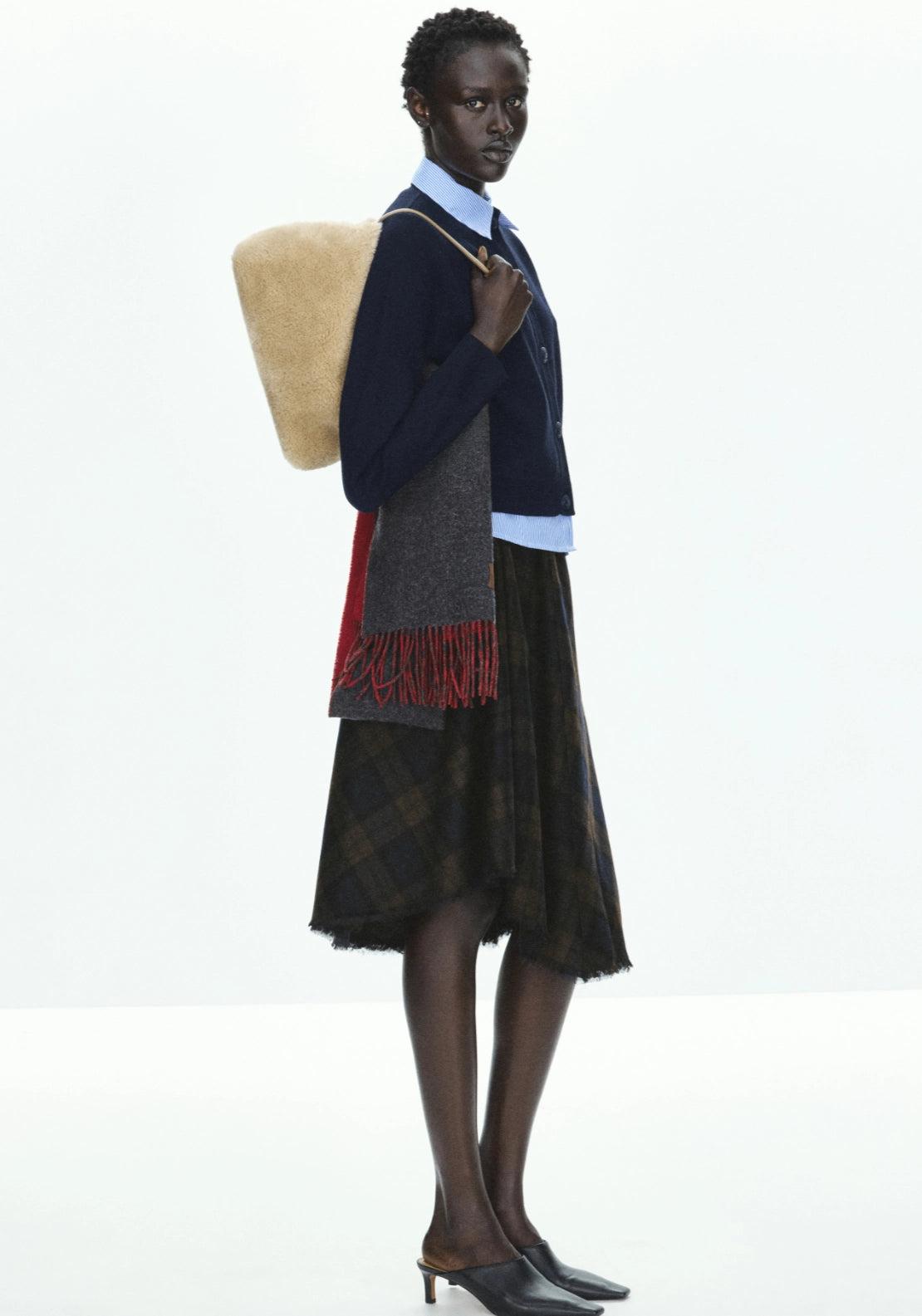 Double-effect Knit Cardigan - Blue
