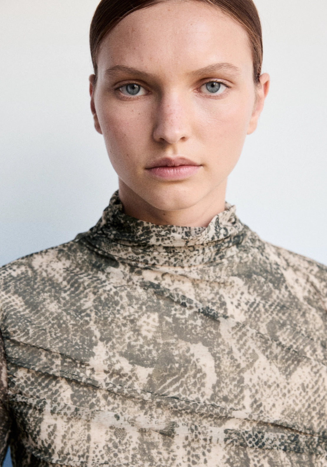 Top Long Sleeve Animal Print - Beige