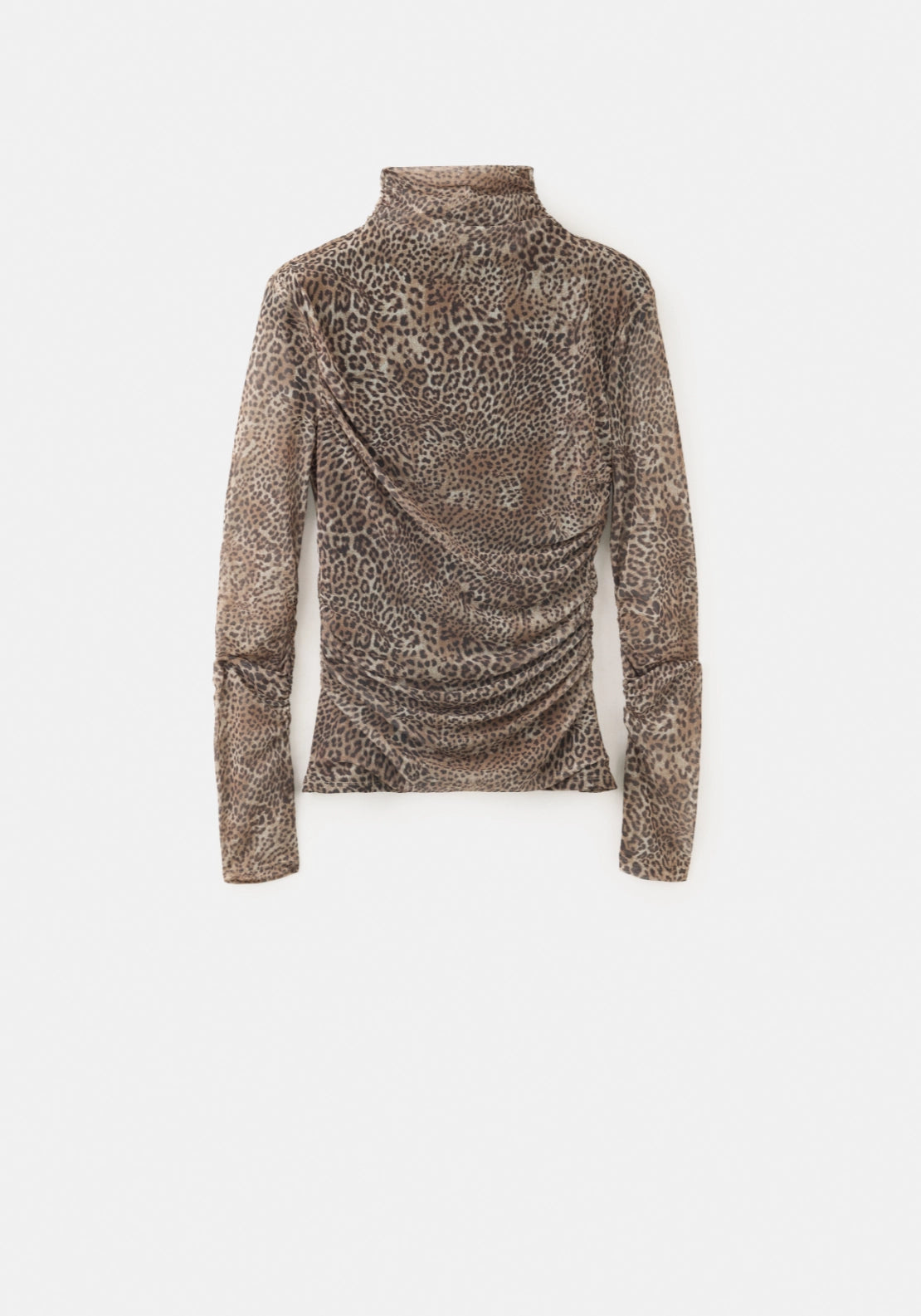 Top Long Sleeve Animal Print - Brown
