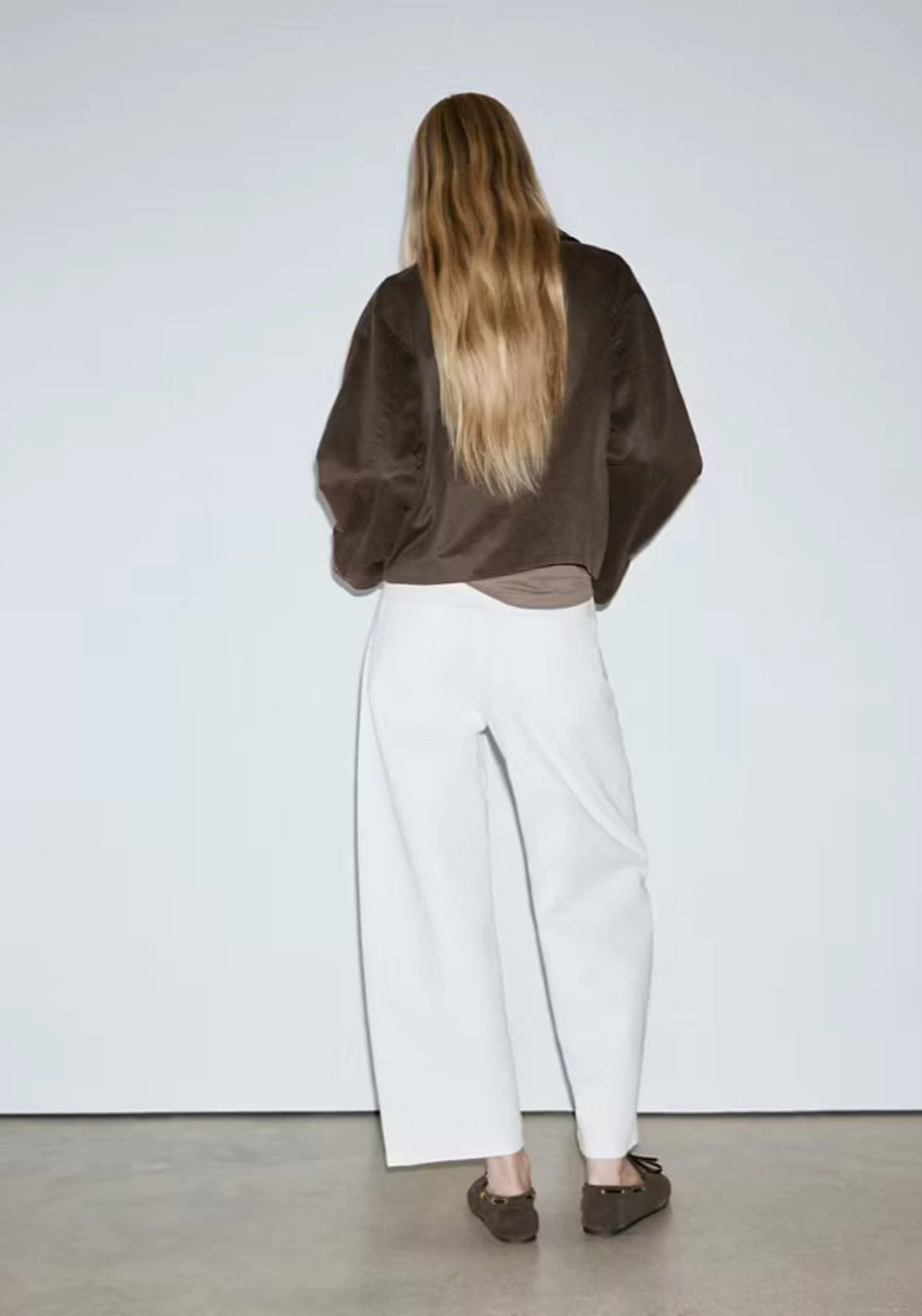 Balloon Crop Jeans - White