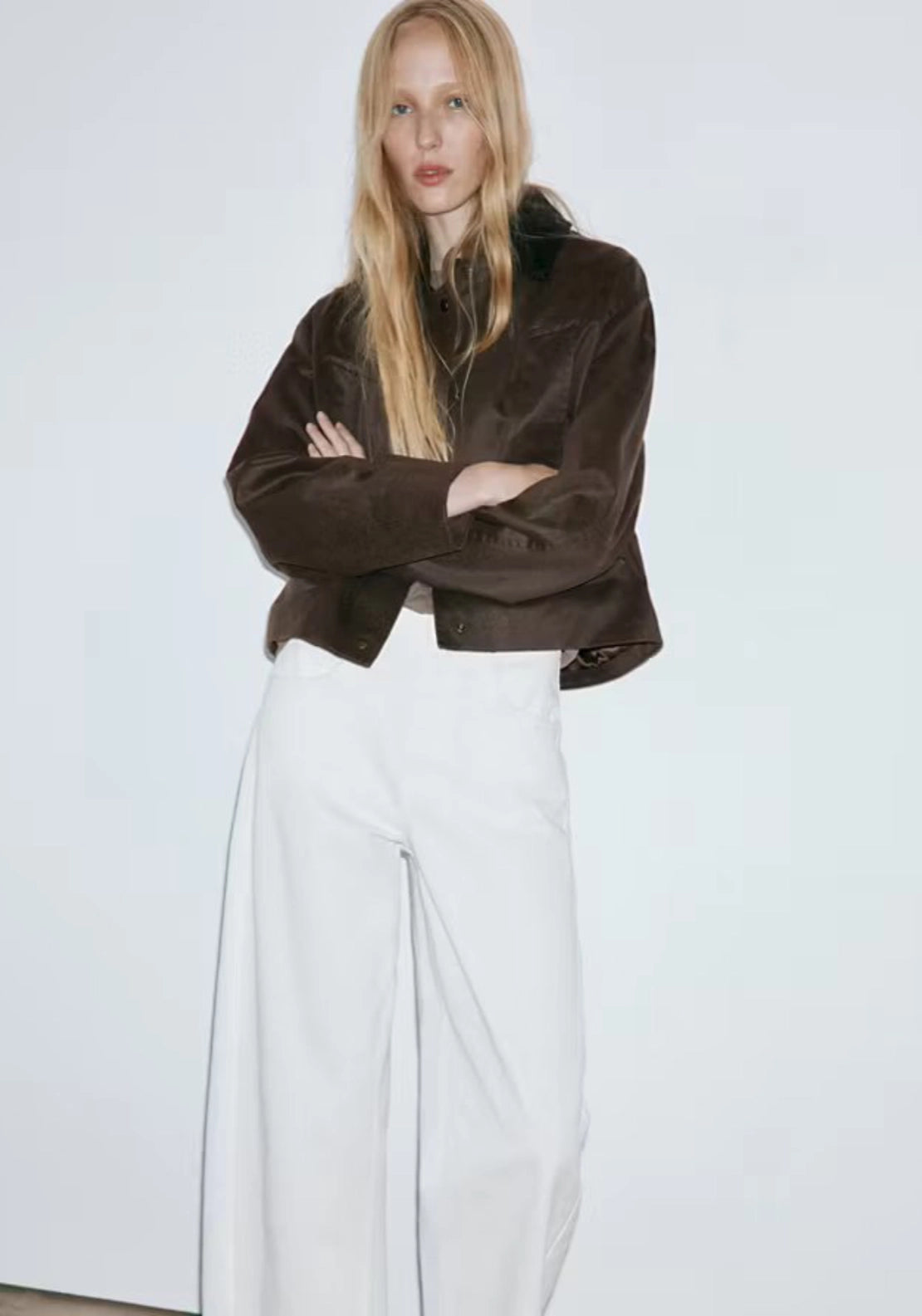 Balloon Crop Jeans - White