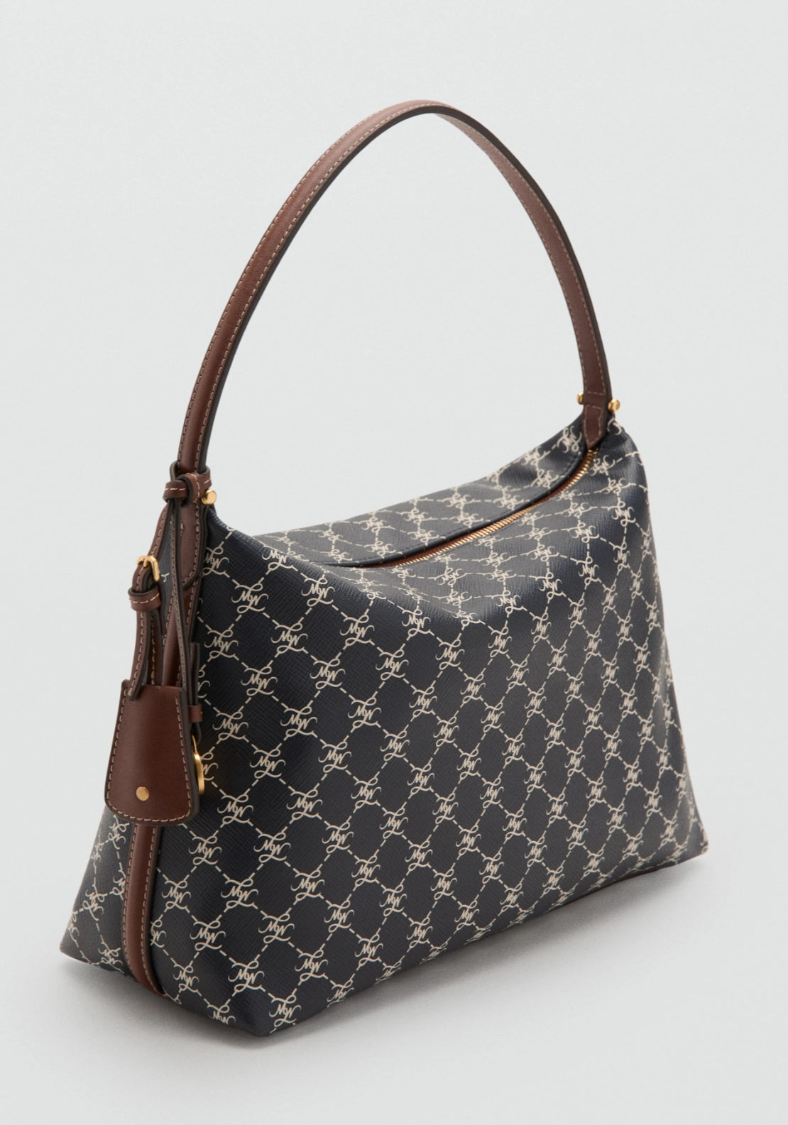 Small Shoulder Bag With Logo Print - Blue