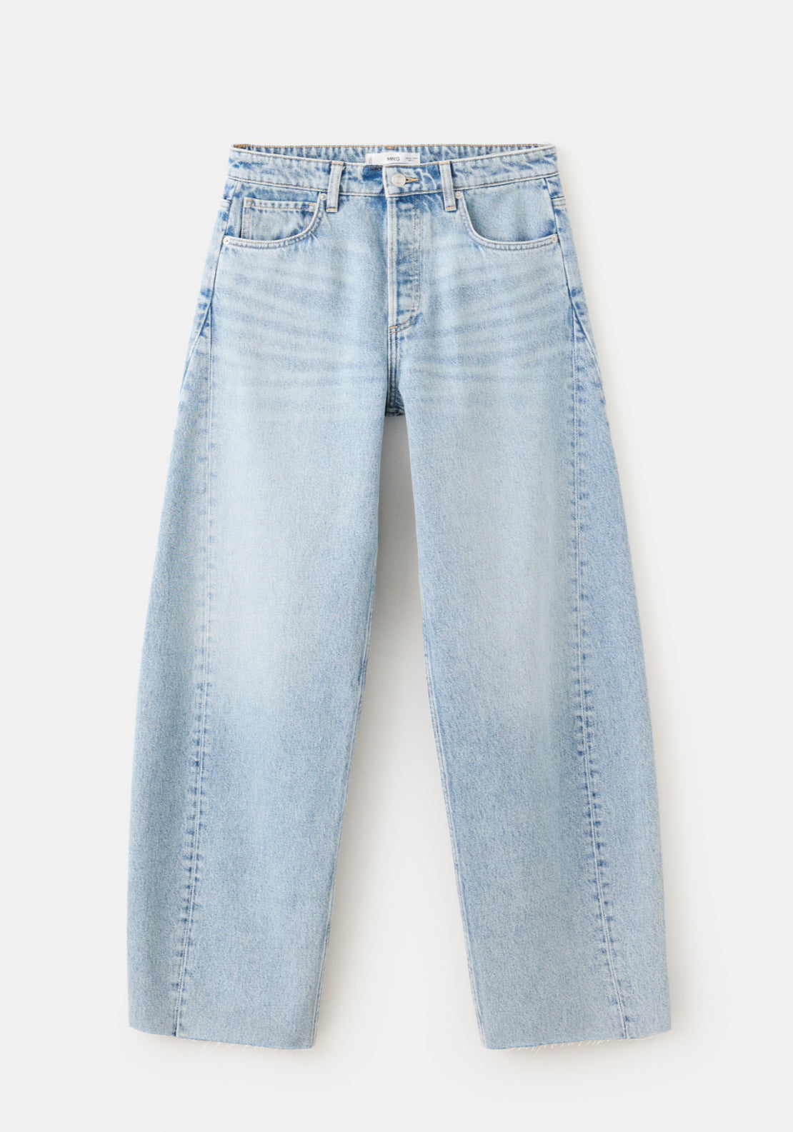 Mid Rise Balloon Jeans - Denim Blue