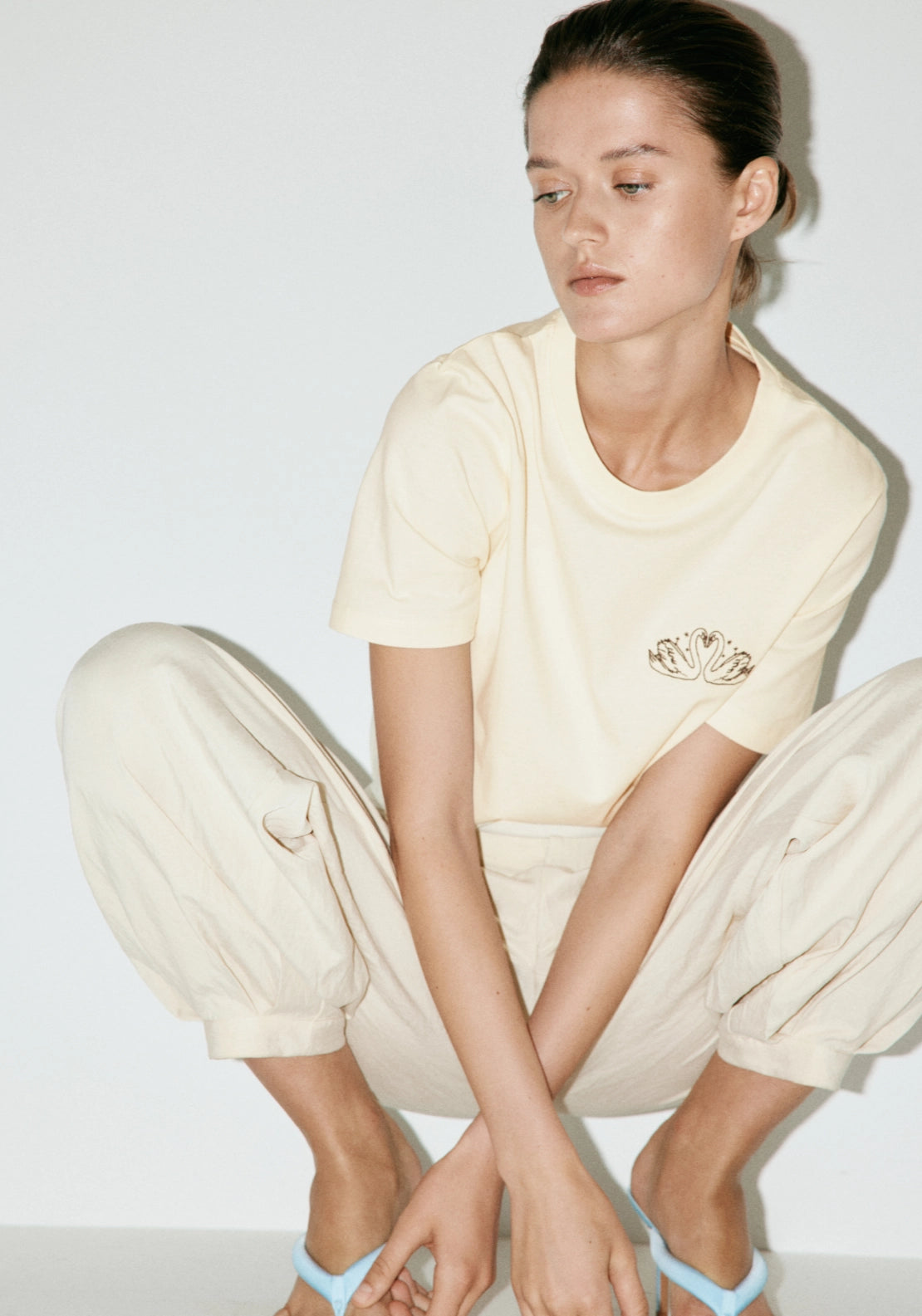 Printed Cotton T-Shirt - Yellow