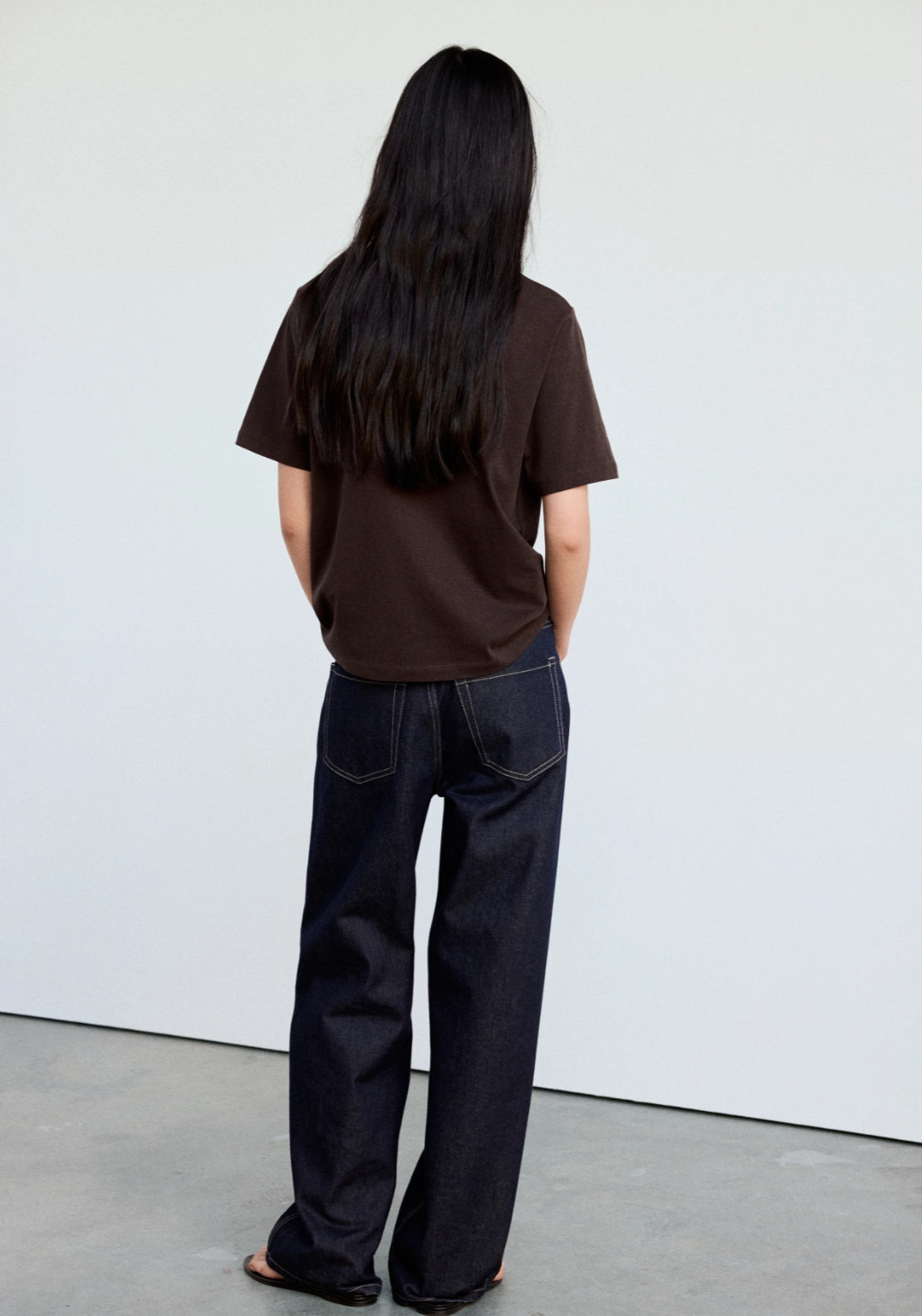 Printed Cotton T-Shirt - Brown