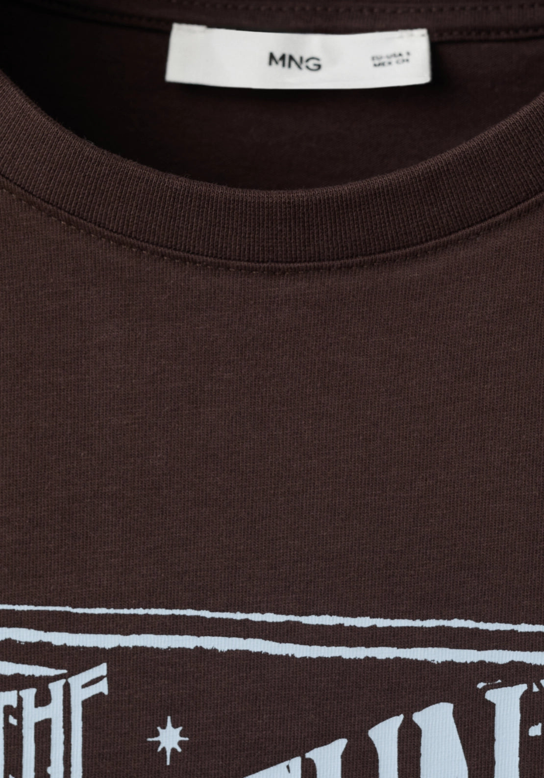Printed Cotton T-Shirt - Brown