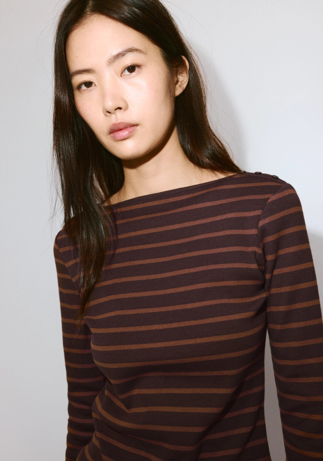 Striped Cotton T-Shirt - Cream