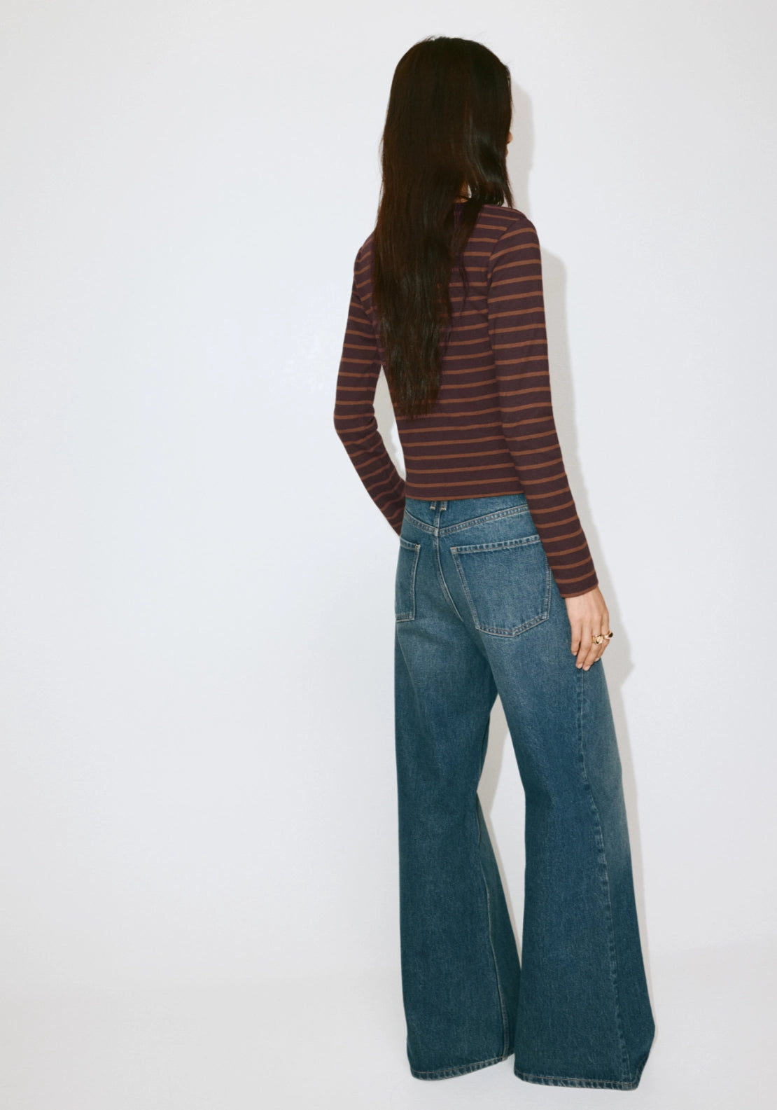 Striped Cotton T-Shirt - Cream