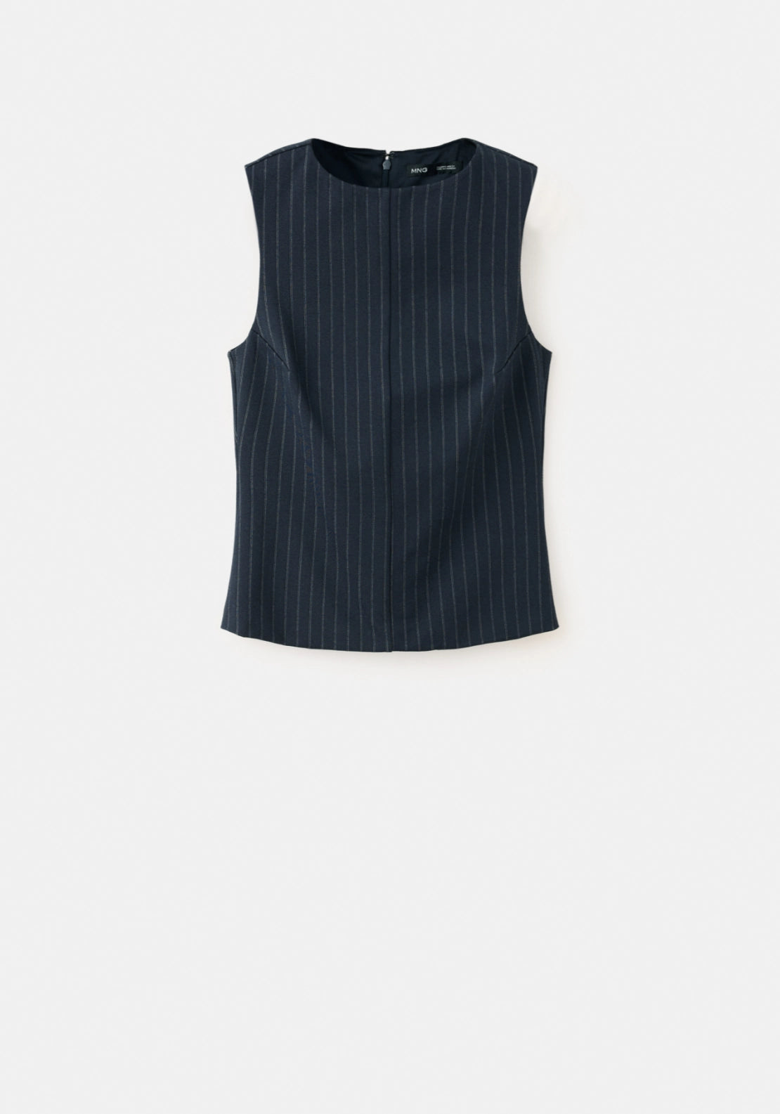 Pinstripe Boat Neck Top - Blue
