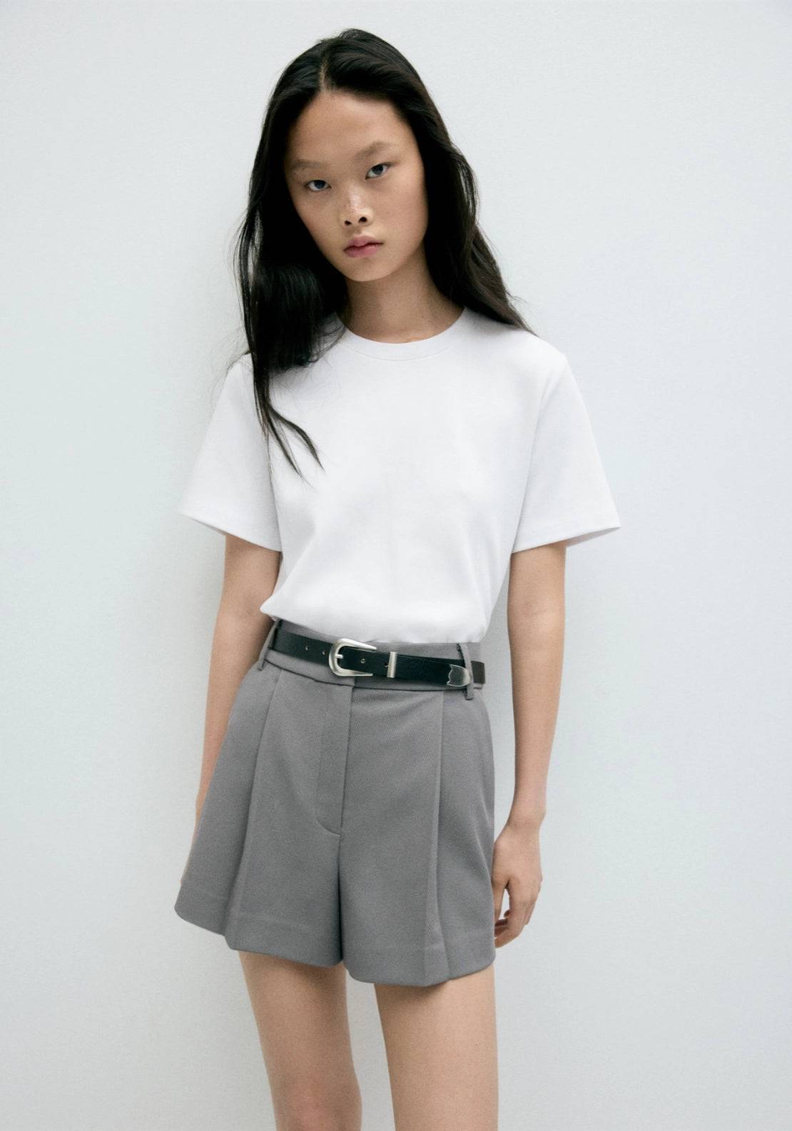 Cotton Crew Neck T-Shirt - White