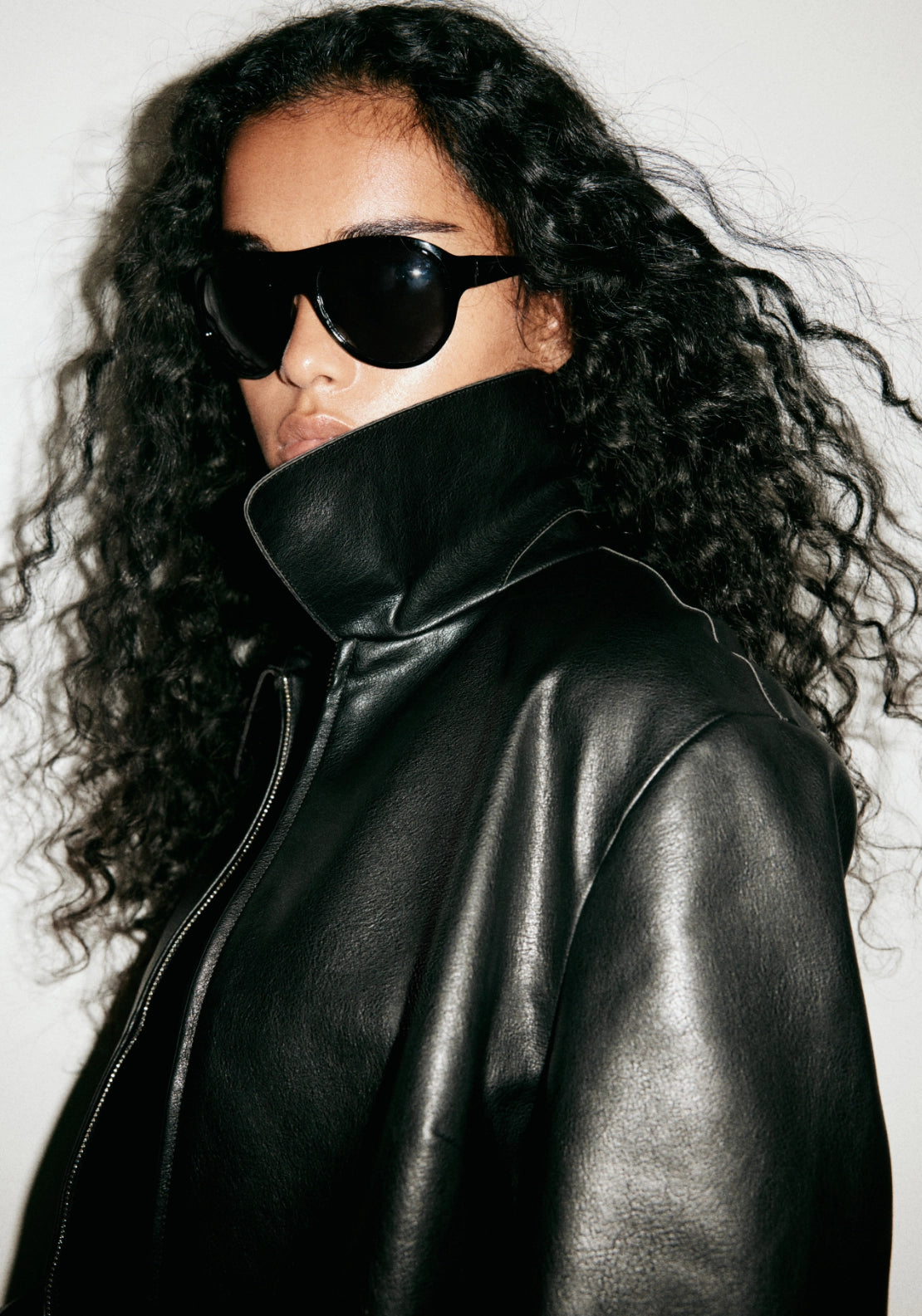 Sabina Jacket With Pockets Faux Leathers - Black