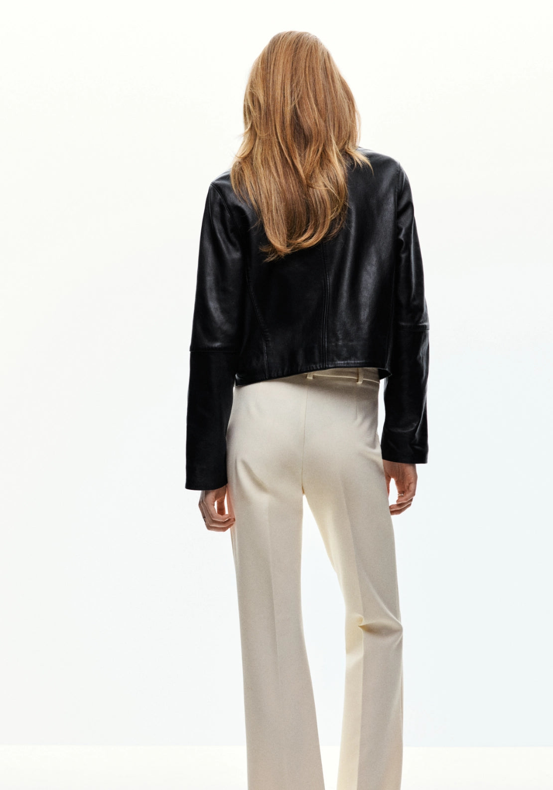 Sabina Jacket With Pockets Faux Leathers - Black
