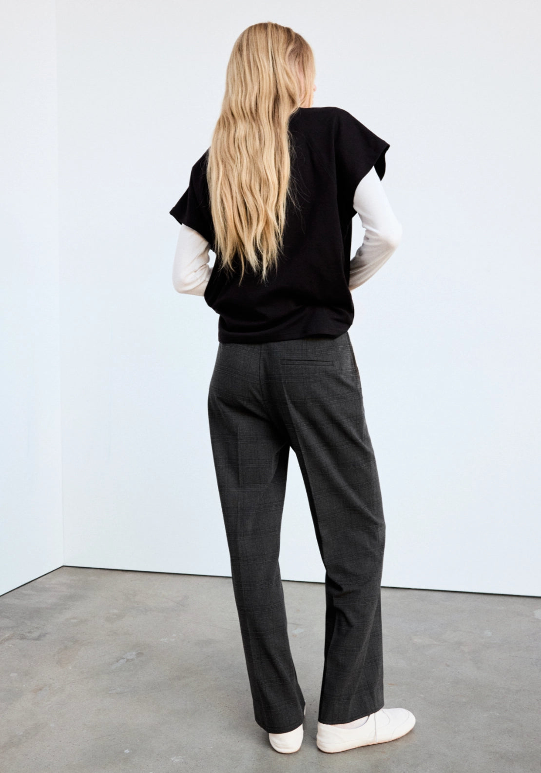 Straight Smart Trousers - Black