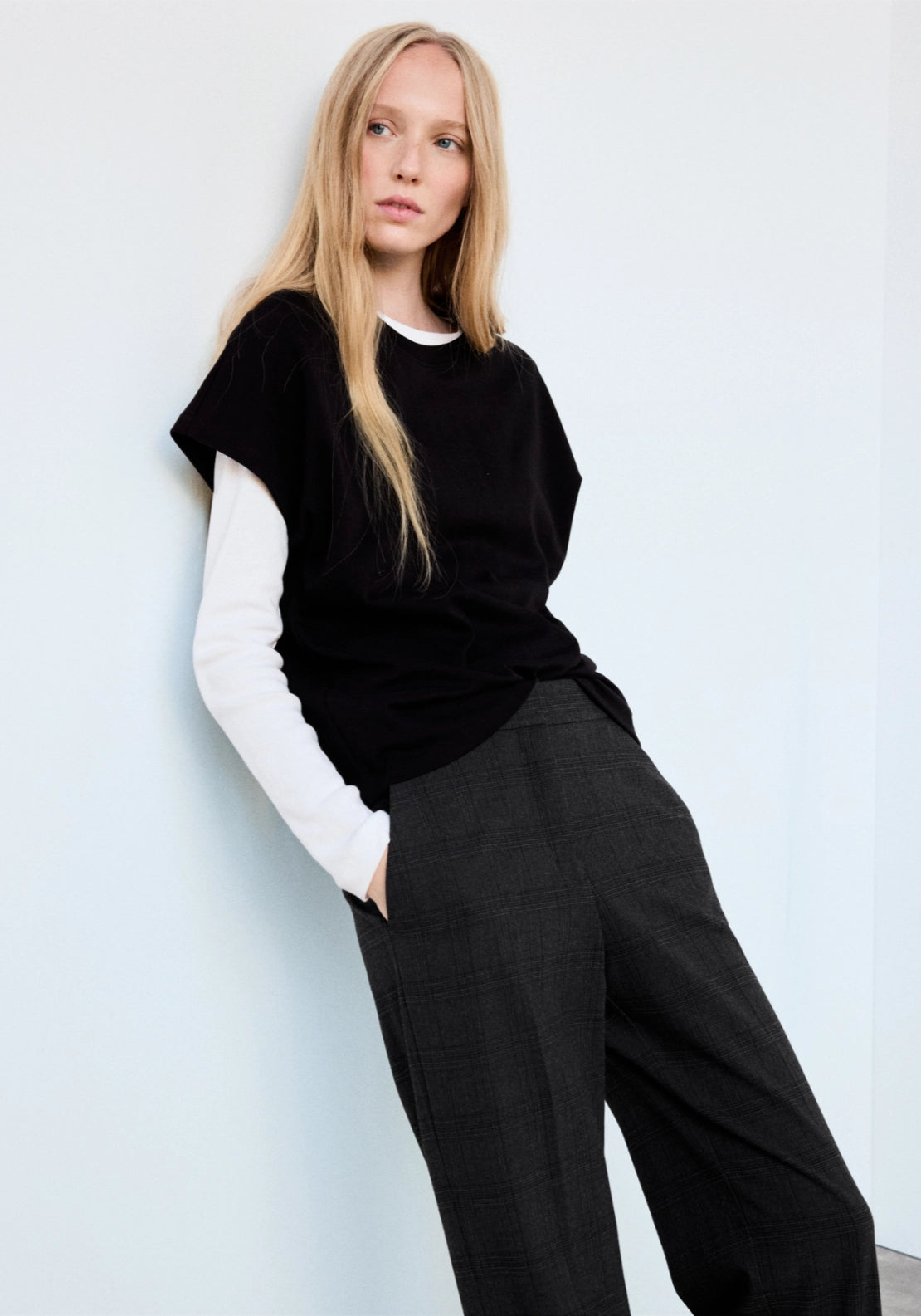 Straight Smart Trousers - Black