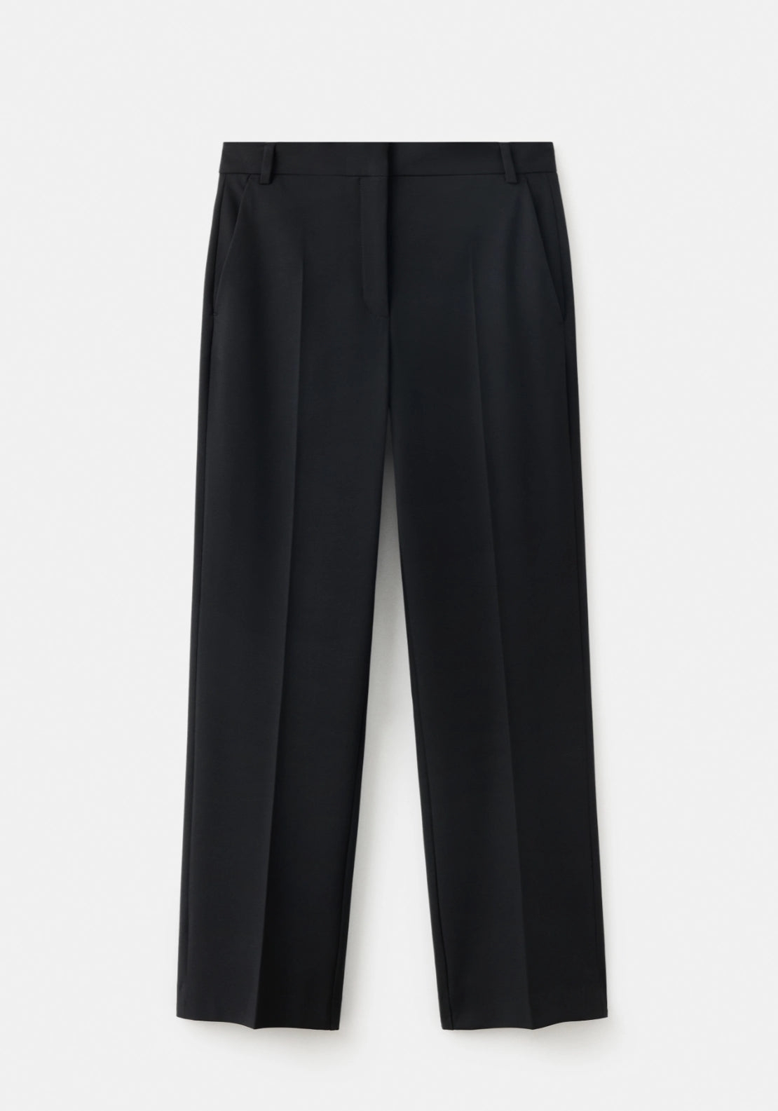 Straight Smart Trousers - Black